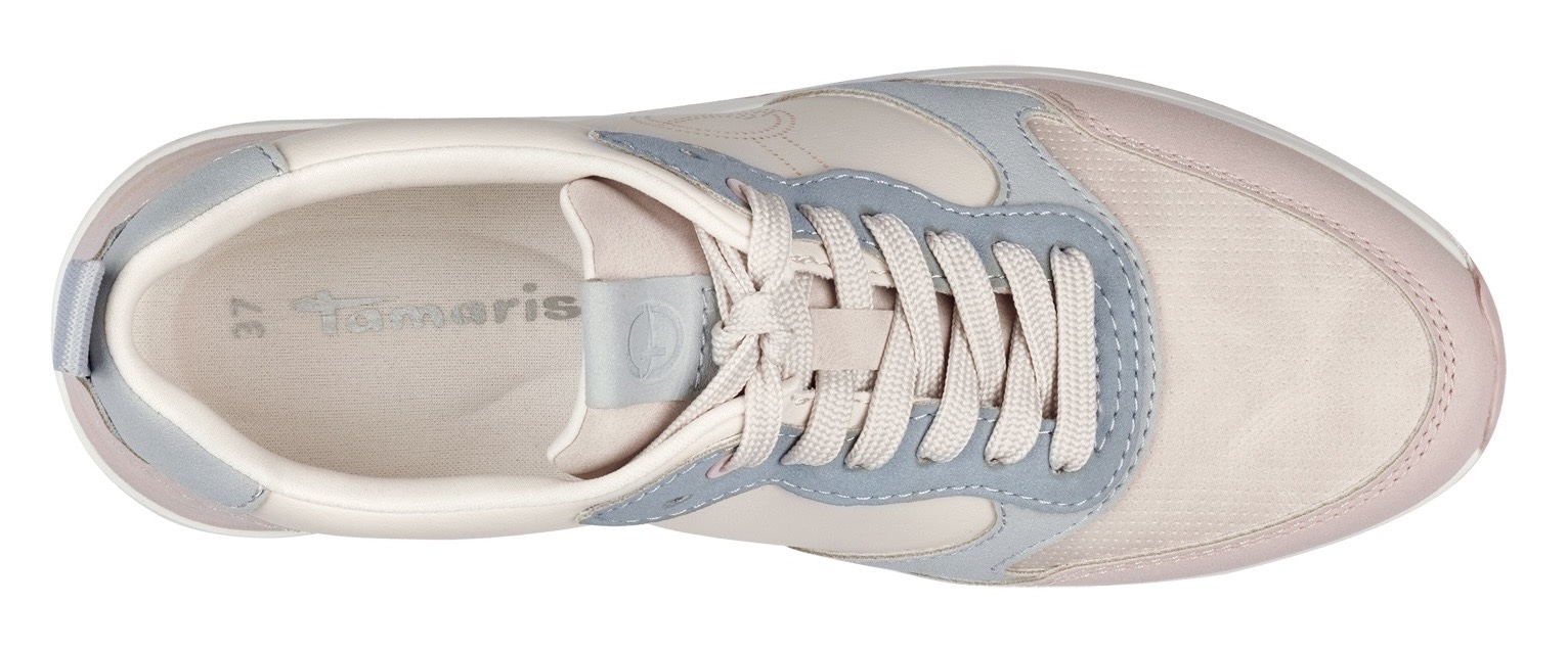 Tamaris Keilsneaker, Schnürschuh, Freizeitschuh, Halbschuh mit Kontrastbesätzen