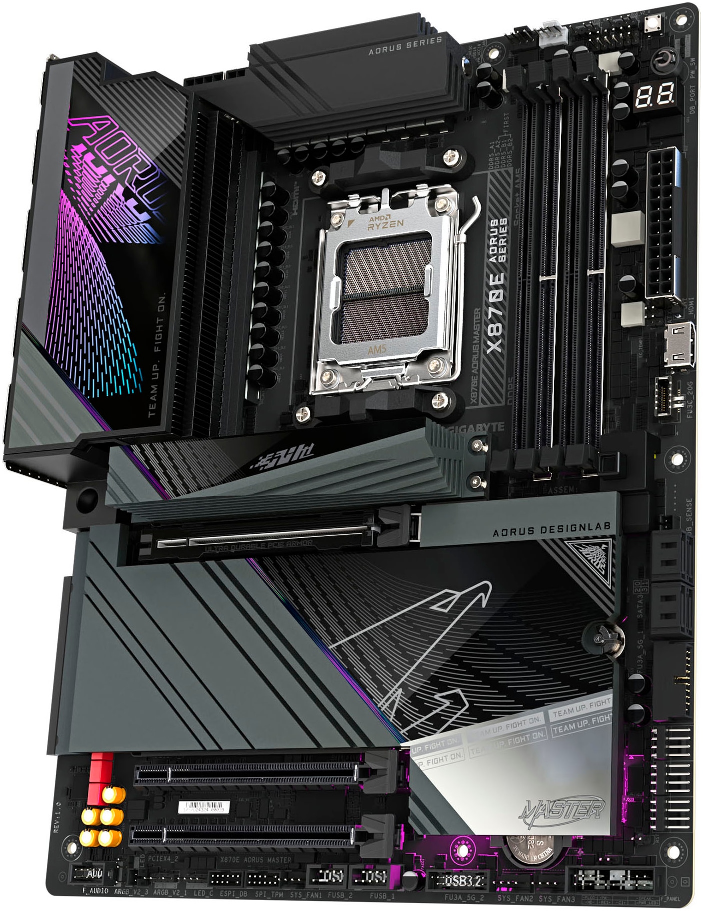 Gigabyte Mainboard »X870E AORUS MASTER Mainboard - Unterstützt AMD Ryzen 9000 CPUs, 16+2+2«