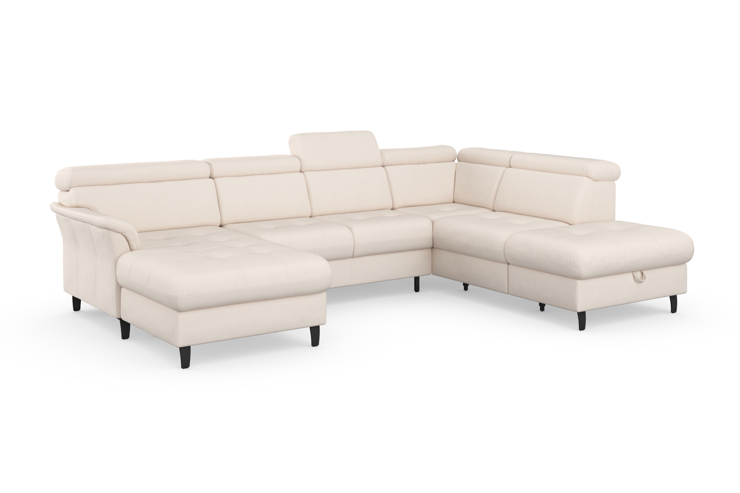 sit&more Wohnlandschaft »Marano U-Form«, inklusive Kopfteilverstellung, wahlweise mit Bettfunktion, Bettkasten