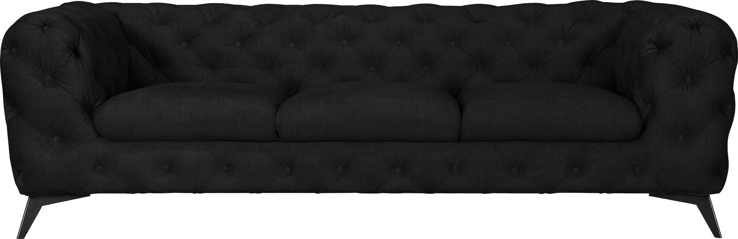 Leonique Chesterfield-Sofa »Glynis«, aufwändige Knopfheftung, moderne Chesterfield Optik, Fußfarbe wählbar