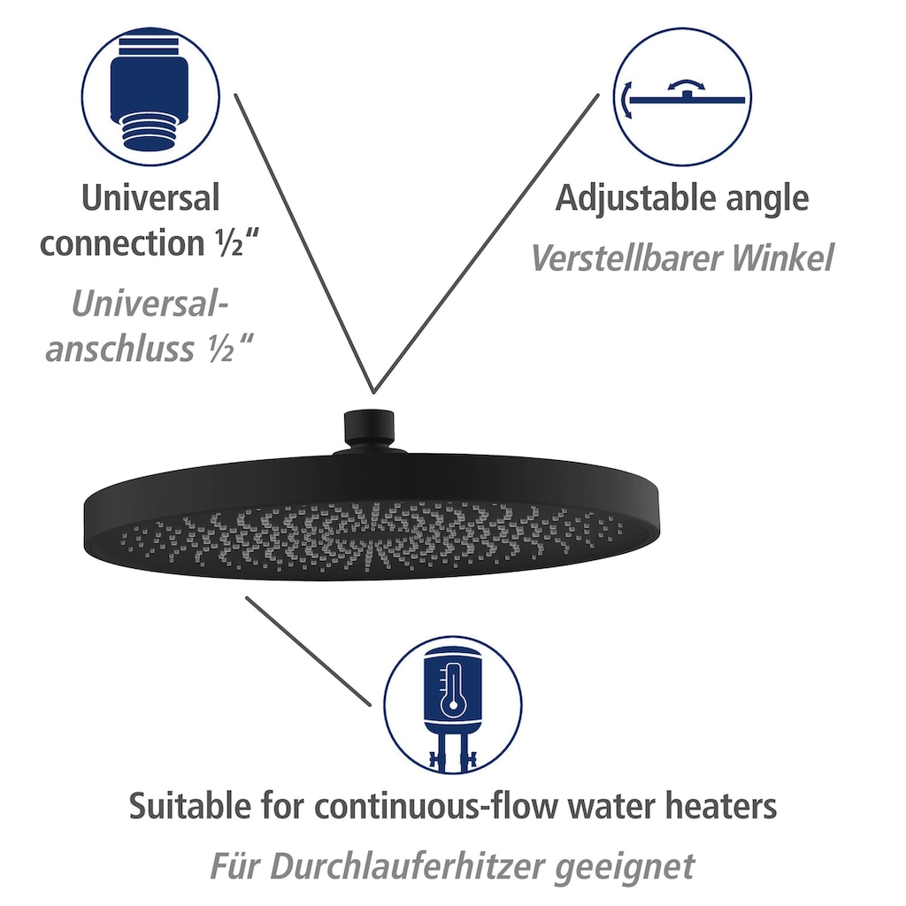 WENKO Duschsystem »Softwater«, einfacher Anschluss an bestehende Armatur oder Wandanschlussbogen