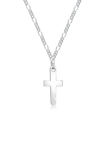 Elli Kette mit Anhänger »Kreuz Cross Glaube Figaro 925 Sterling Silber« kaufen