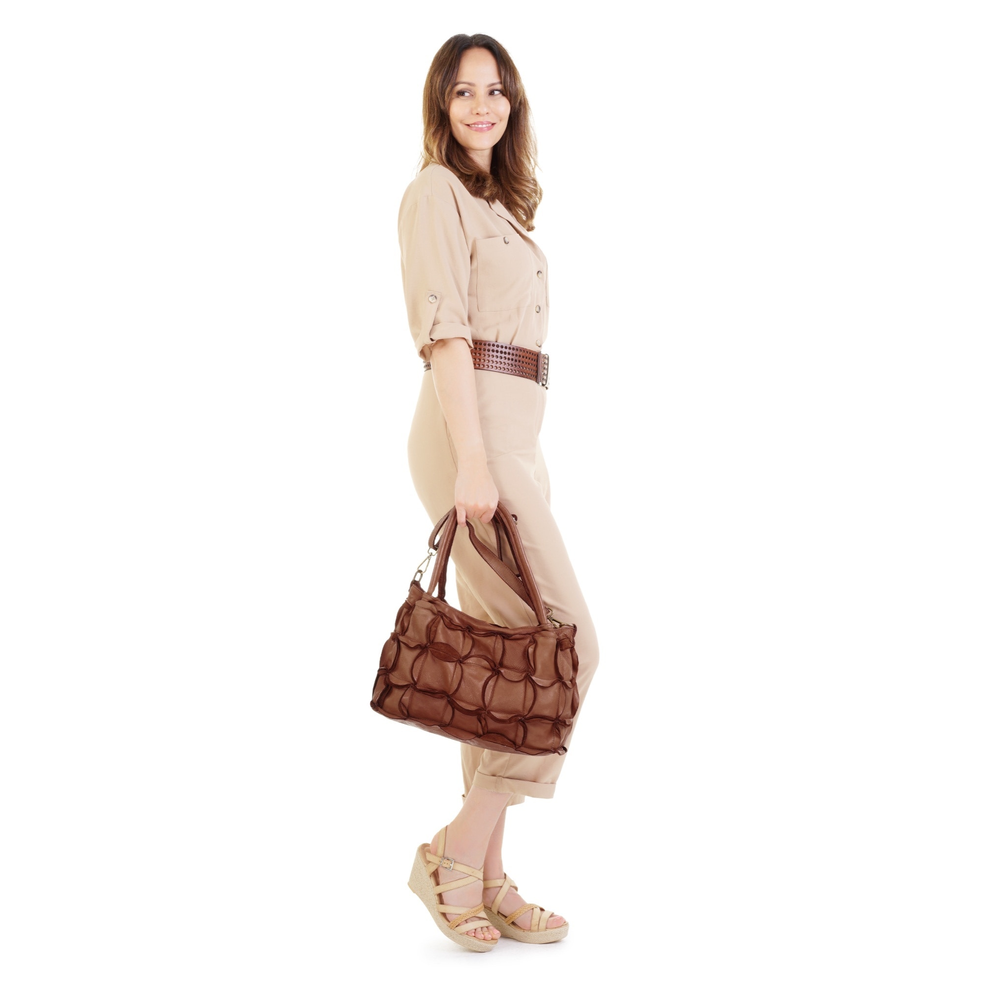 Samantha Look Shopper, echt Leder, Made in Italy