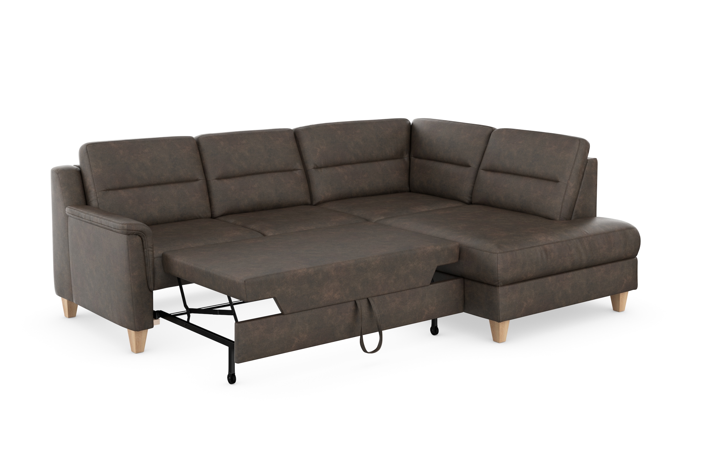 sit&more Ecksofa »Farö L-Form«, inklusive Federkern, wahlweise mit Bettfunktion und Bettkasten