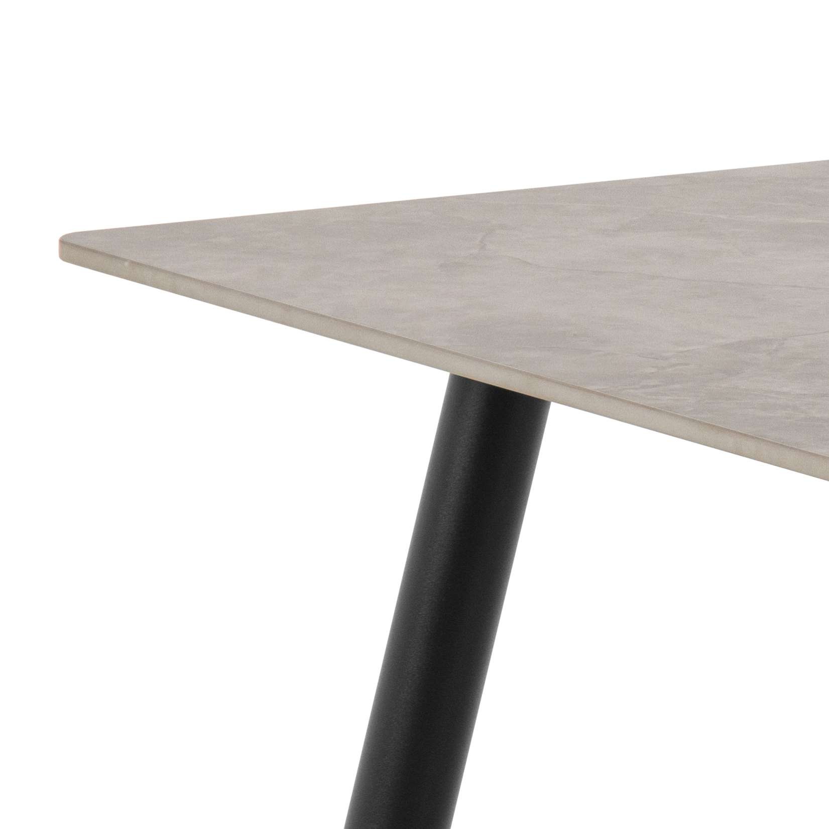 ACTONA GROUP Esszimmer-Set »Essgruppe, Speisetisch mit Stühlen«, (Komplett-Set, 5 St., 1x Tisch + 4x Stühle), Rechteckig Esstisch+4x Stühle, grau keramik, dunkelgrau,140x80x75cm