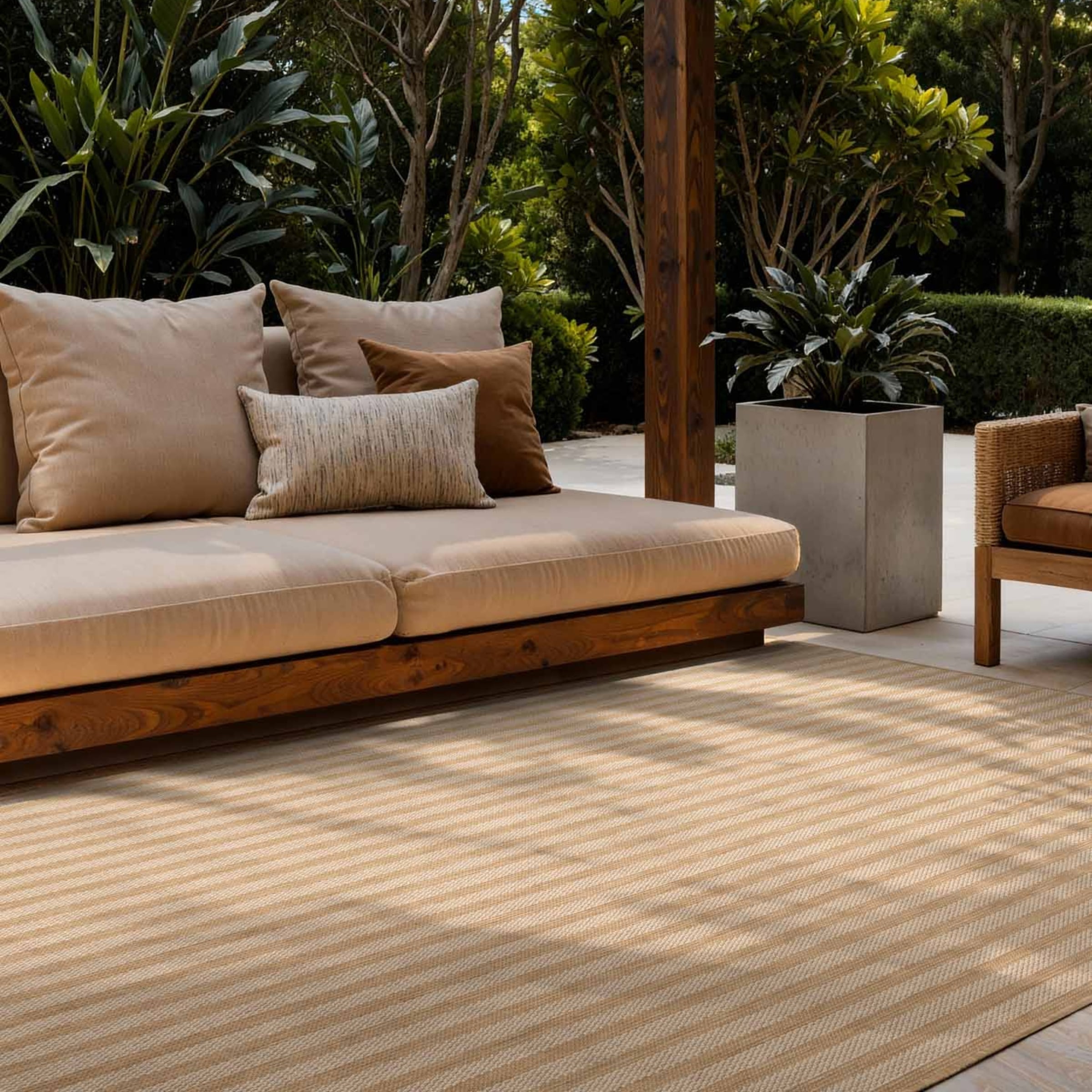 Ted Baker Teppich »Linley , Wendeteppich« rechteckig 8 mm Höhe Designteppich, Wetterfest, Pflegeleicht, Modern, Wohnzimmer, Terrasse