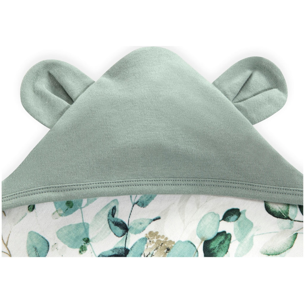 Hauck Babydecke »Baby Einschlagdecke, Snuggle N Dream leaves Mint/grün«, Baby Einschlagdecke mit Kapuze