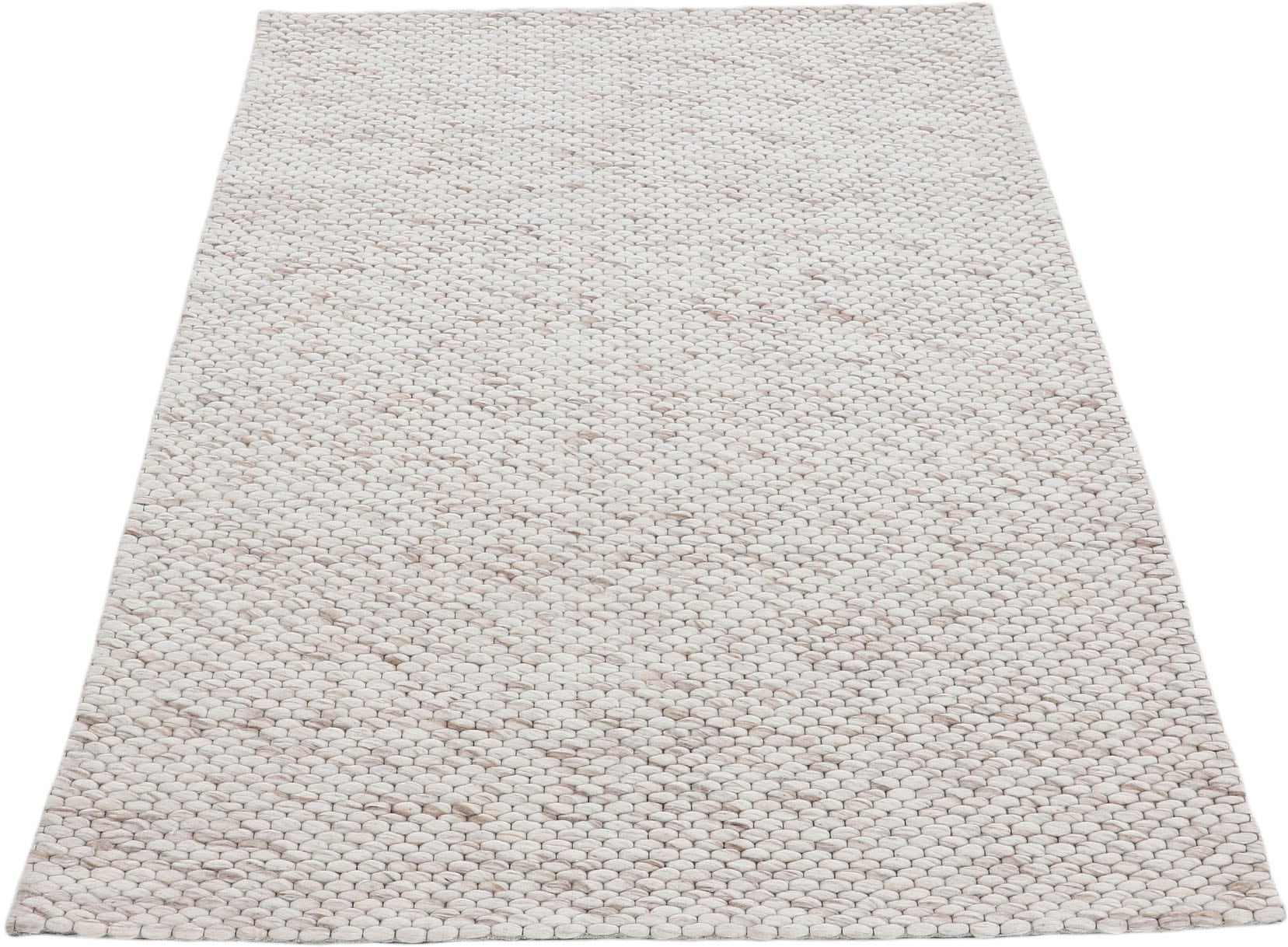 carpetfine Wollteppich »Sina«, rechteckig, 14 mm Höhe, Handweb Teppich, rei günstig online kaufen