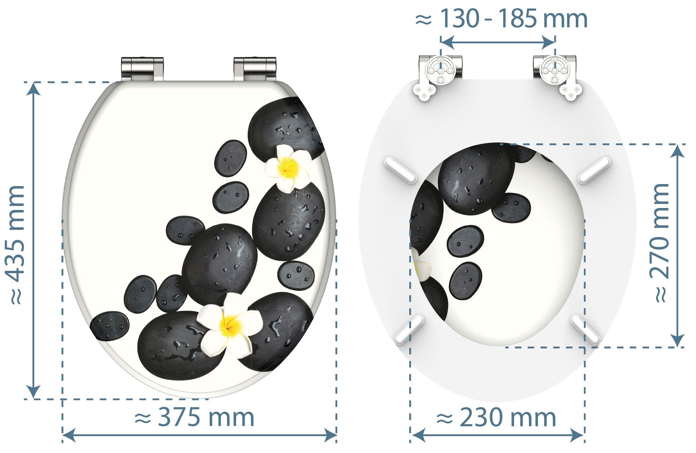 Schütte WC-Sitz »STONE DECORATION«, Toilettendeckel, mit Absenkautomatik