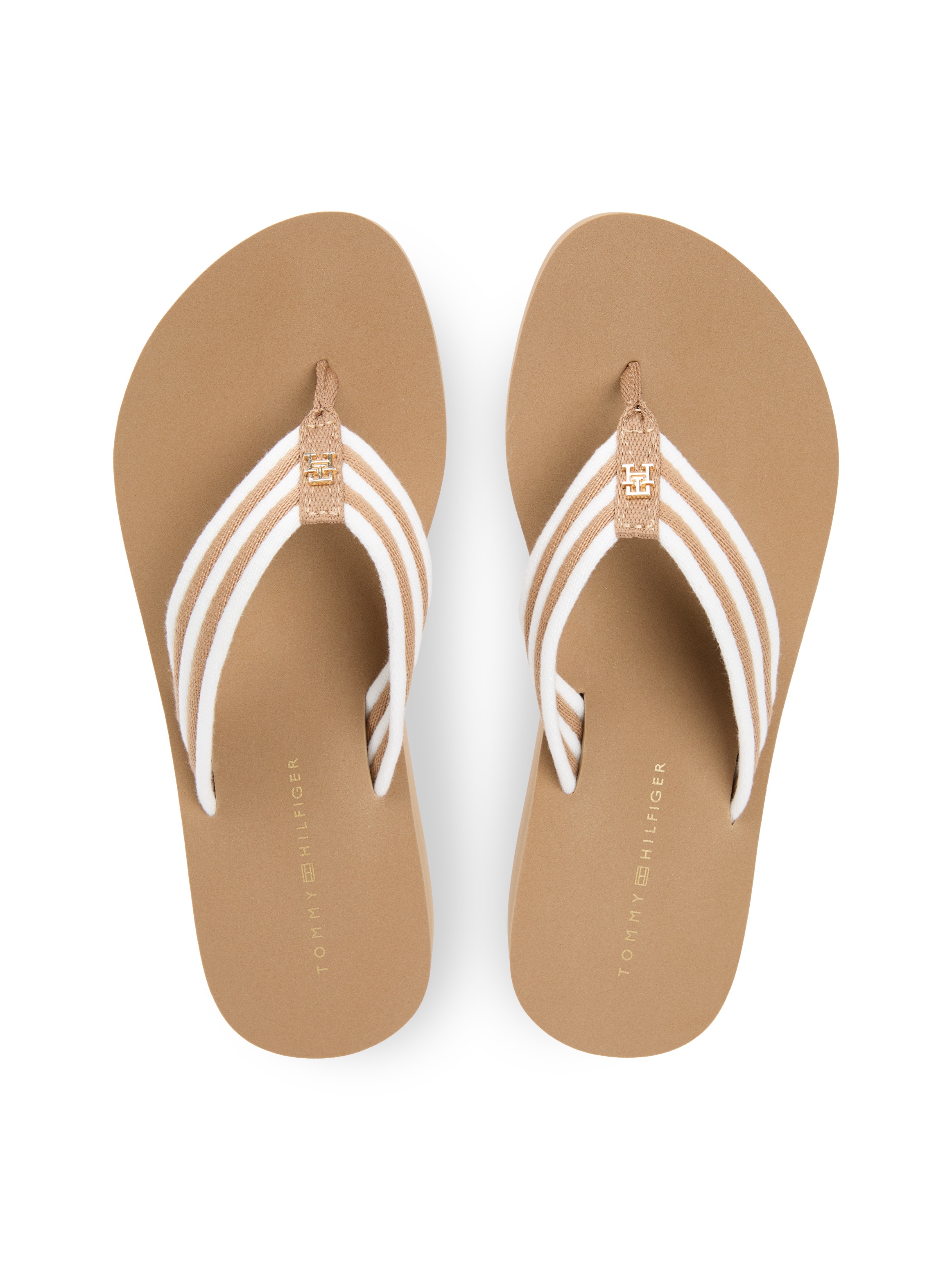 Tommy Hilfiger Zehentrenner »TH STRIPE SUMMER SANDAL«  Sommerschuh, Dianette mit gestreifter Bandage