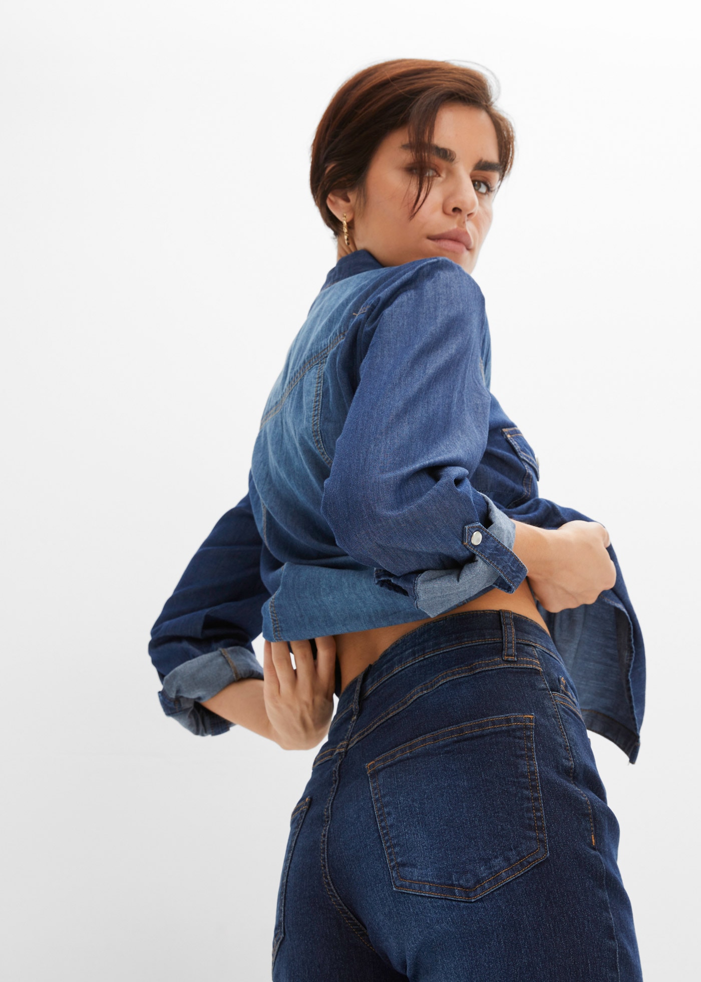 bonprix Weite Jeans »Wide-Leg-Jeans, High Waist« Wide-Leg-Jeans, High Waist