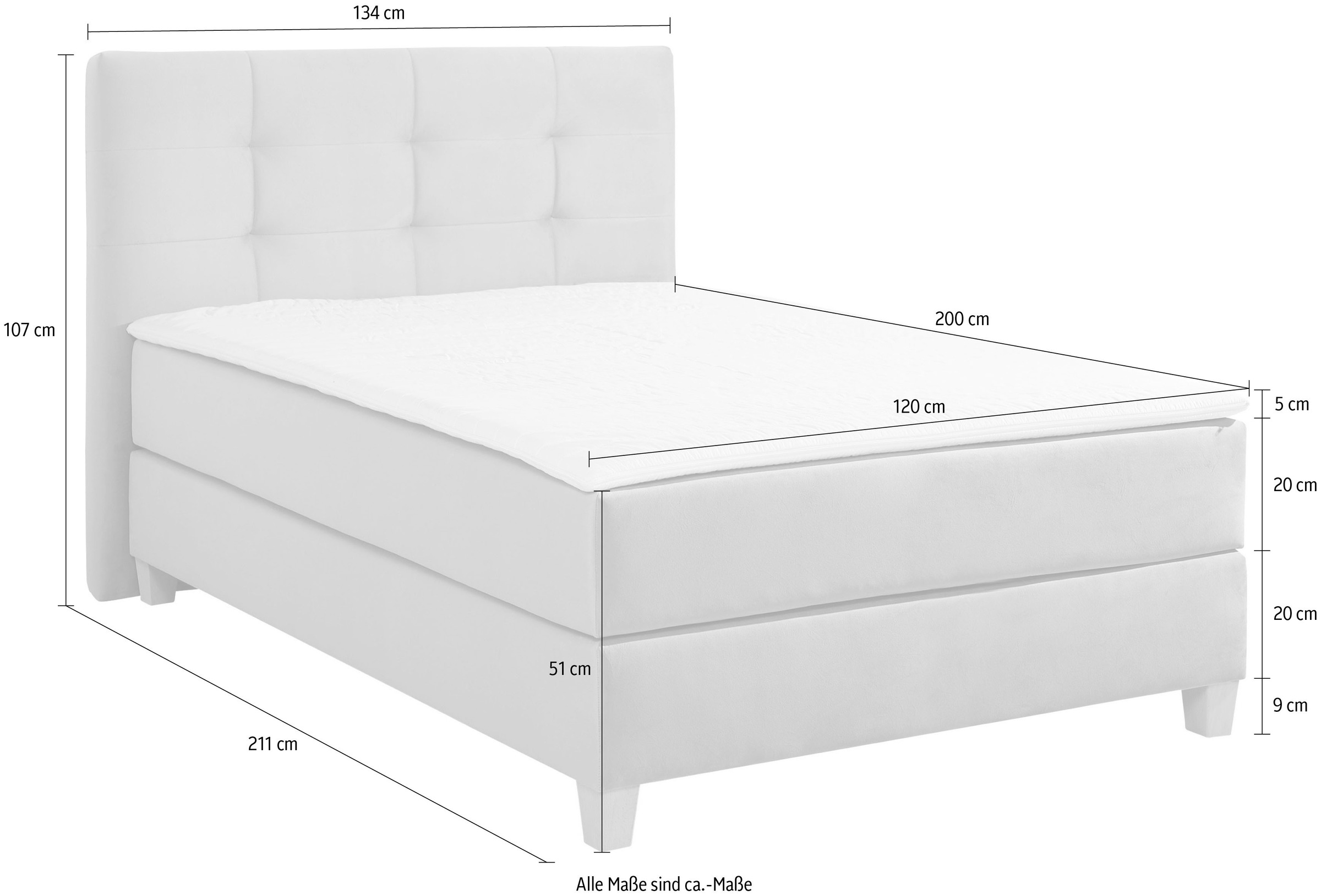 8. Bild von Home affaire Boxspringbett »Moulay«, inkl. Topper, in 3 Härtegraden, TFK auch in Härtegrad 4