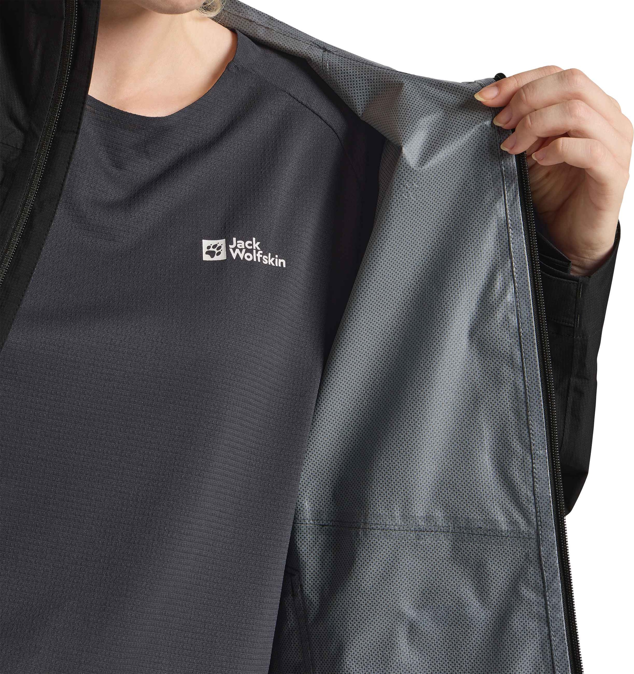 Jack Wolfskin Outdoorjacke »PRELIGHT 2.5L LT JKT W« mit Kapuze