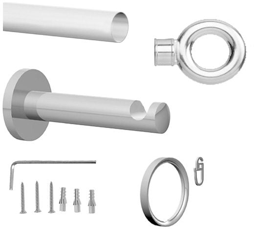 indeko Gardinenstange »Tarent«, 1 läufig-läufig, Fixmaß, Komplett-Set inkl. günstig online kaufen