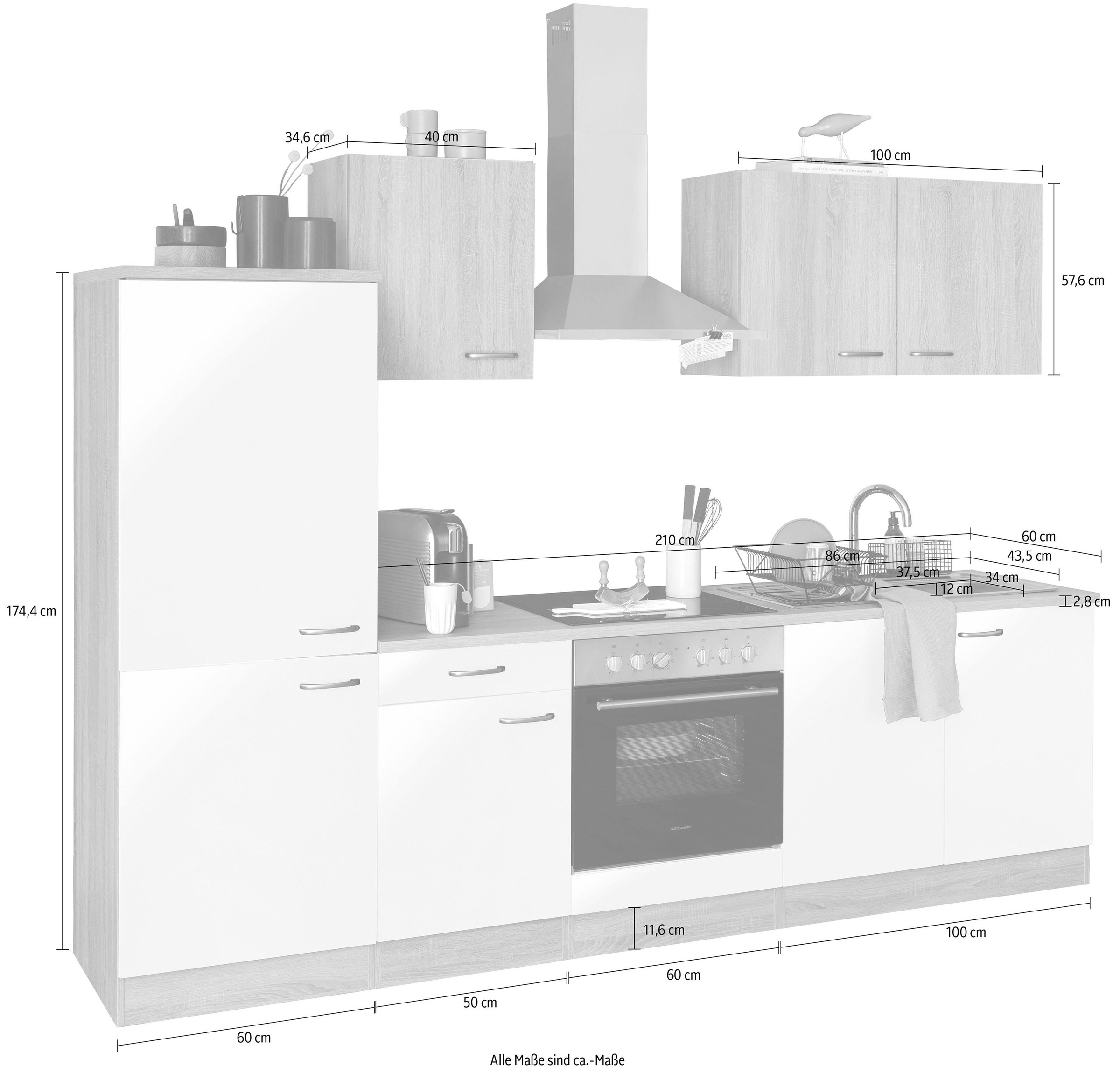 OPTIFIT Küchenzeile »Parare«, ohne E-Geräte, Breite 270 cm