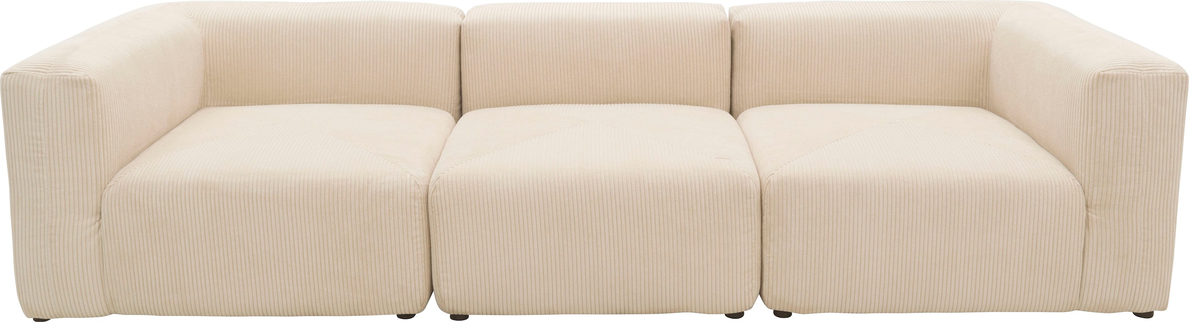 RAUM.ID Big-Sofa »Gerrid«, Cord-Bezug, bestehend aus Modulen: 2 Eck- und ein Mittelelement