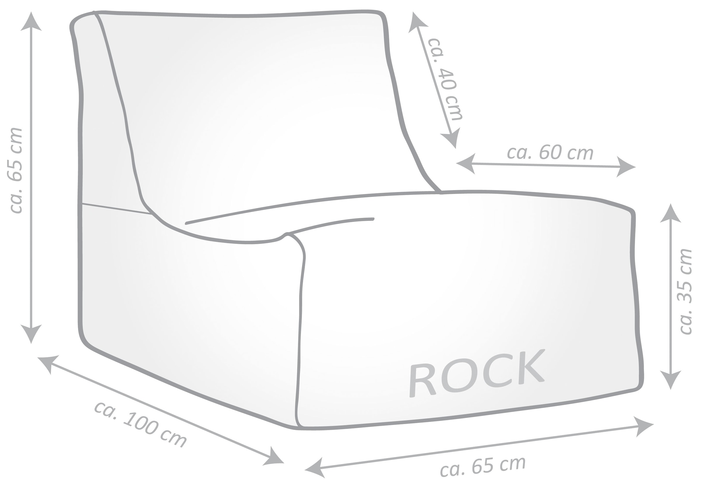 Magma Heimtex Sitzsack »Rock MARLA«, (1 St.)
