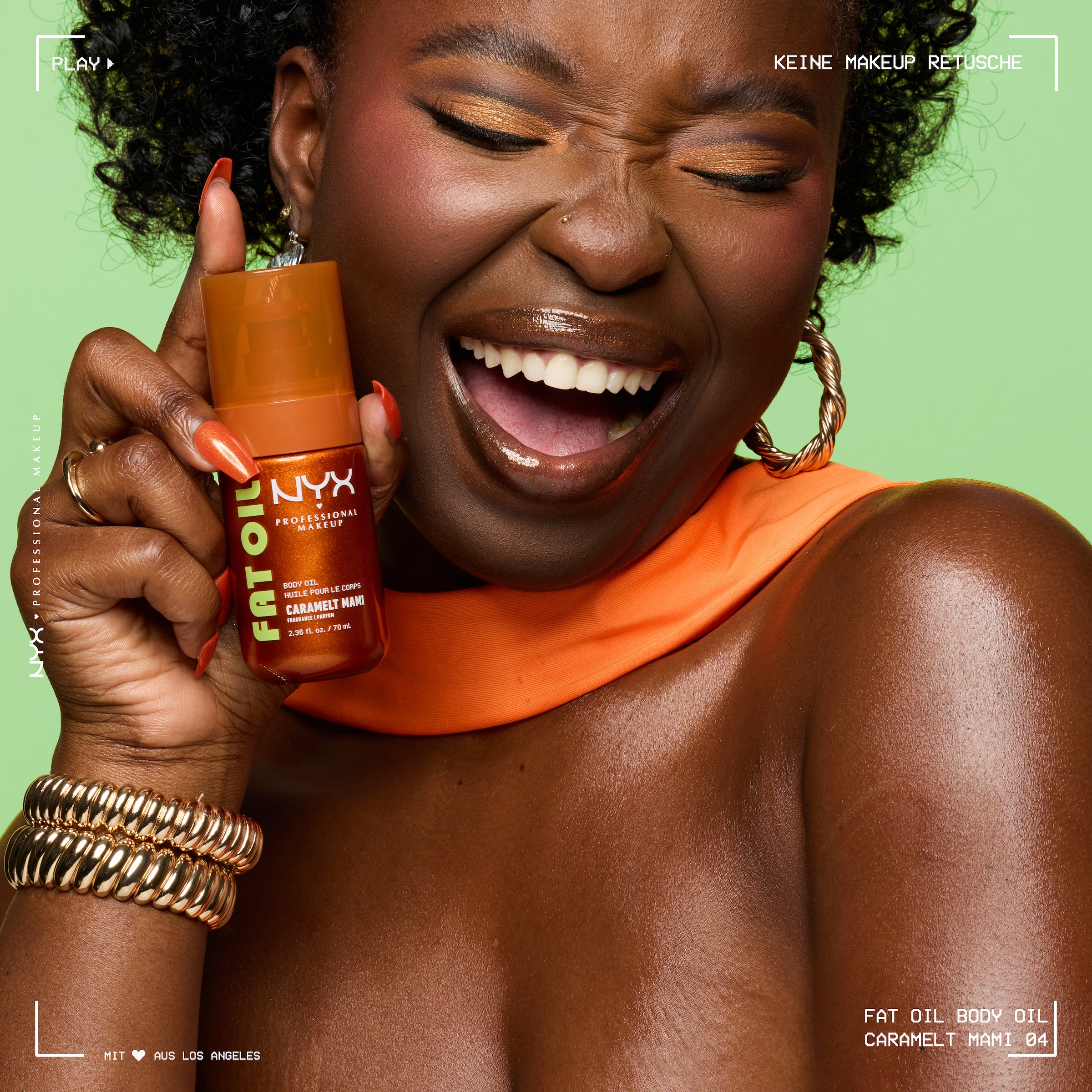NYX PROFESSIONAL MAKEUP Körperöl »FAT OIL BODY OIL CARAMELT MAMI« für strahlenden Glow am Körper