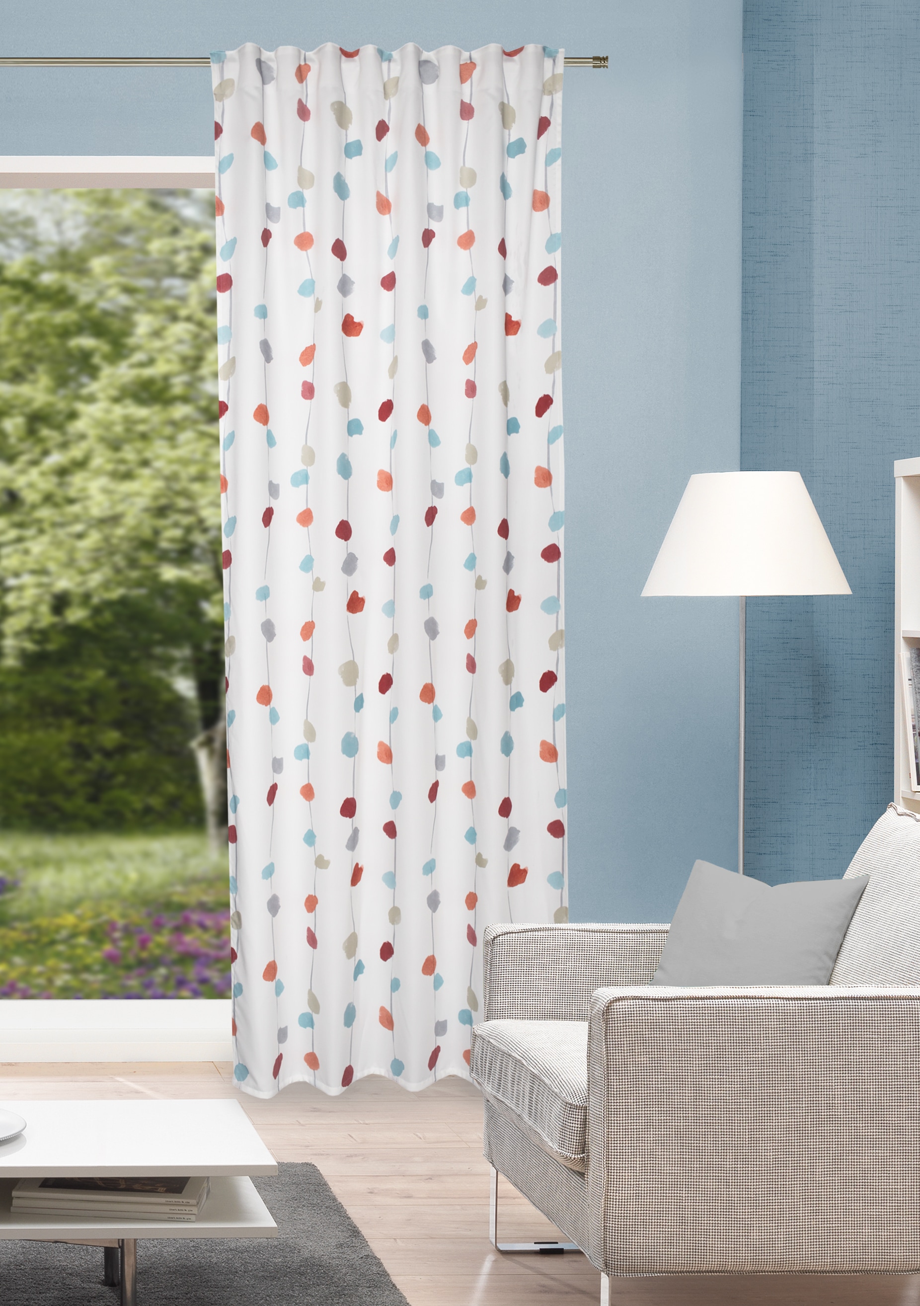 HOME WOHNIDEEN Vorhang »EFFIE« Multifunktionsband 1 Stk. tlg. Kombibandscha günstig online kaufen