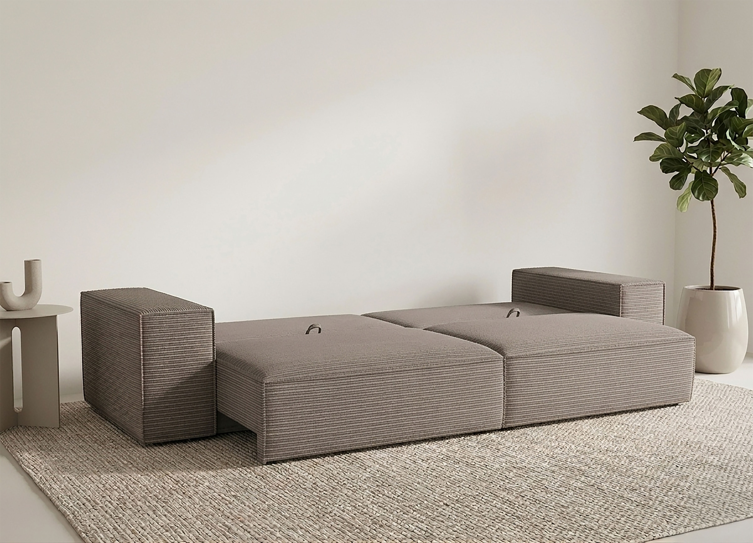 Trends by HG Big-Sofa »Conor XXL« Schlaffunktion + Bettkasten