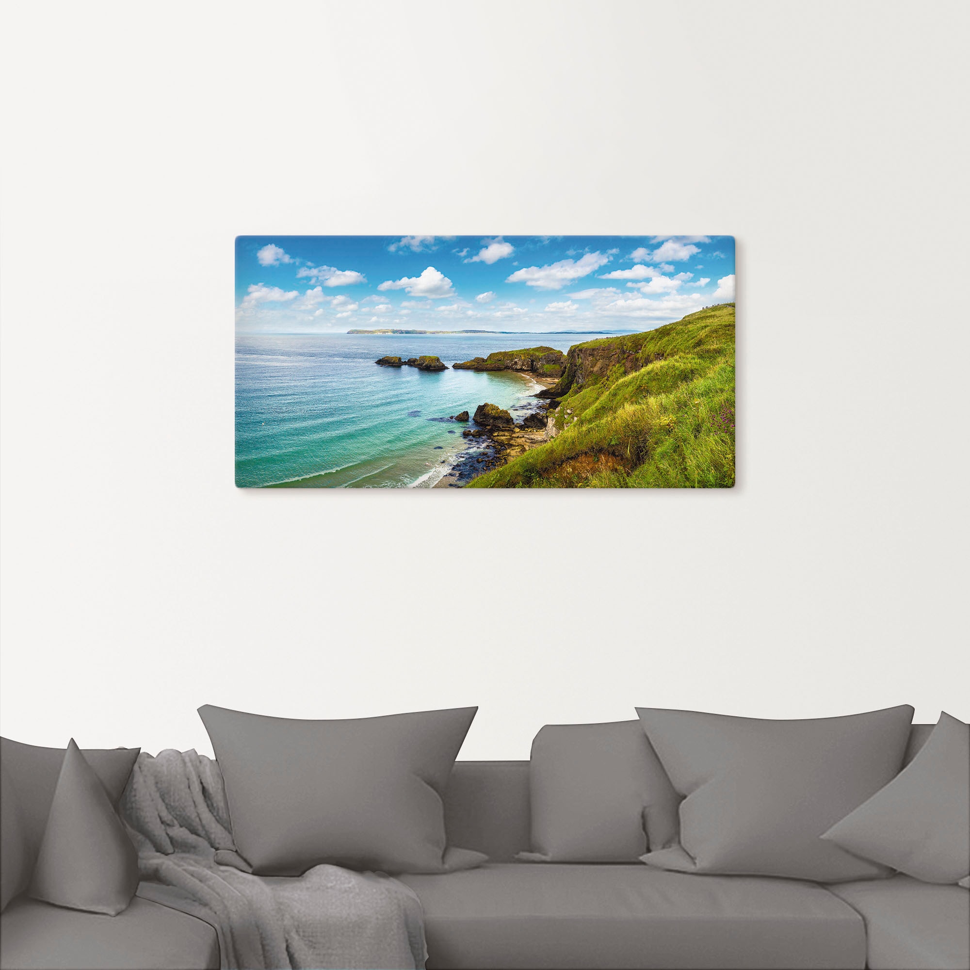 Artland Wandbild »Küstenweg in Carrick-a-Rede«, Gewässer, (1 St.), als Lein günstig online kaufen