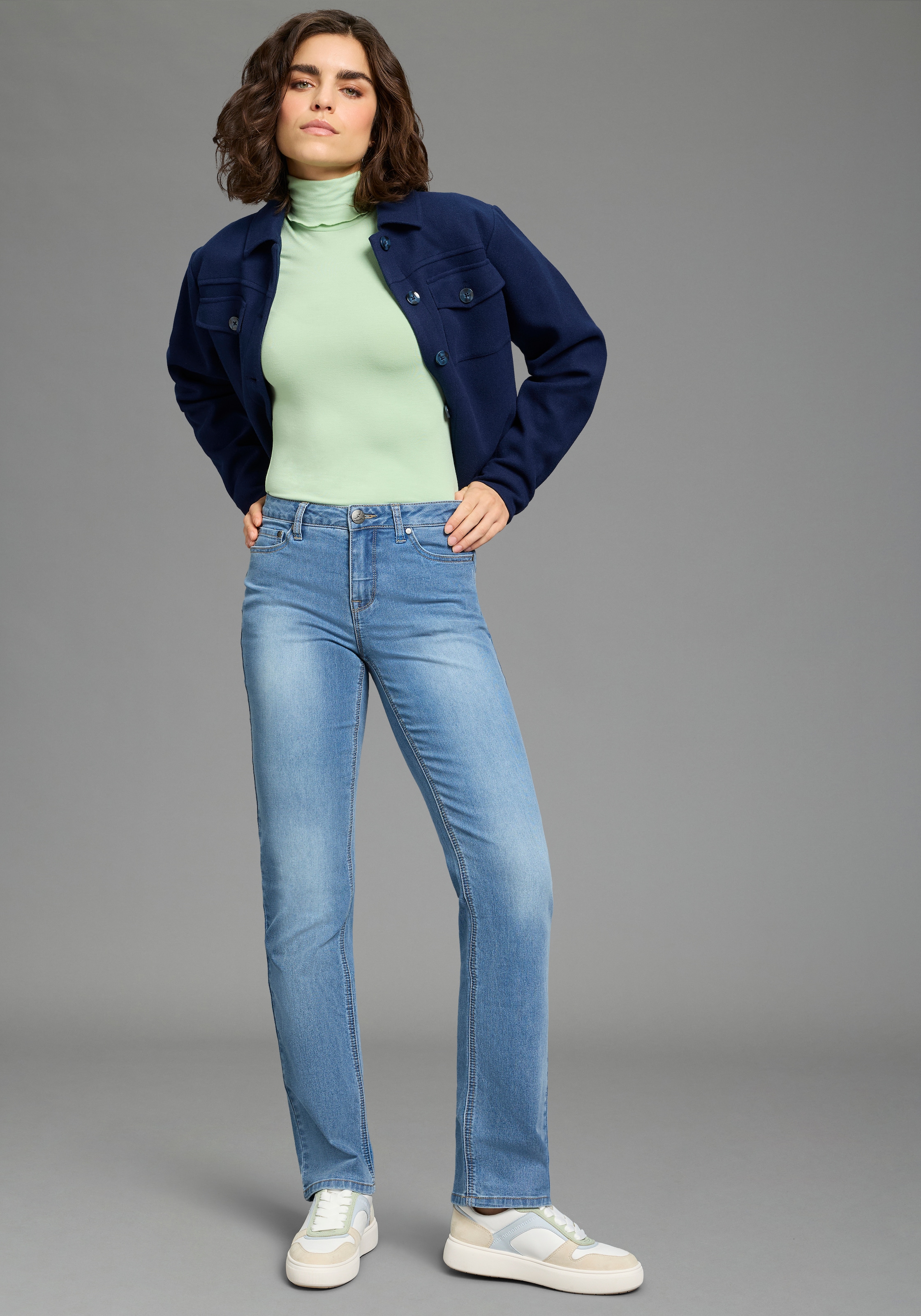 Arizona Gerade Jeans gerade geschnitten, normale Passform, hohe Leibhöhe
