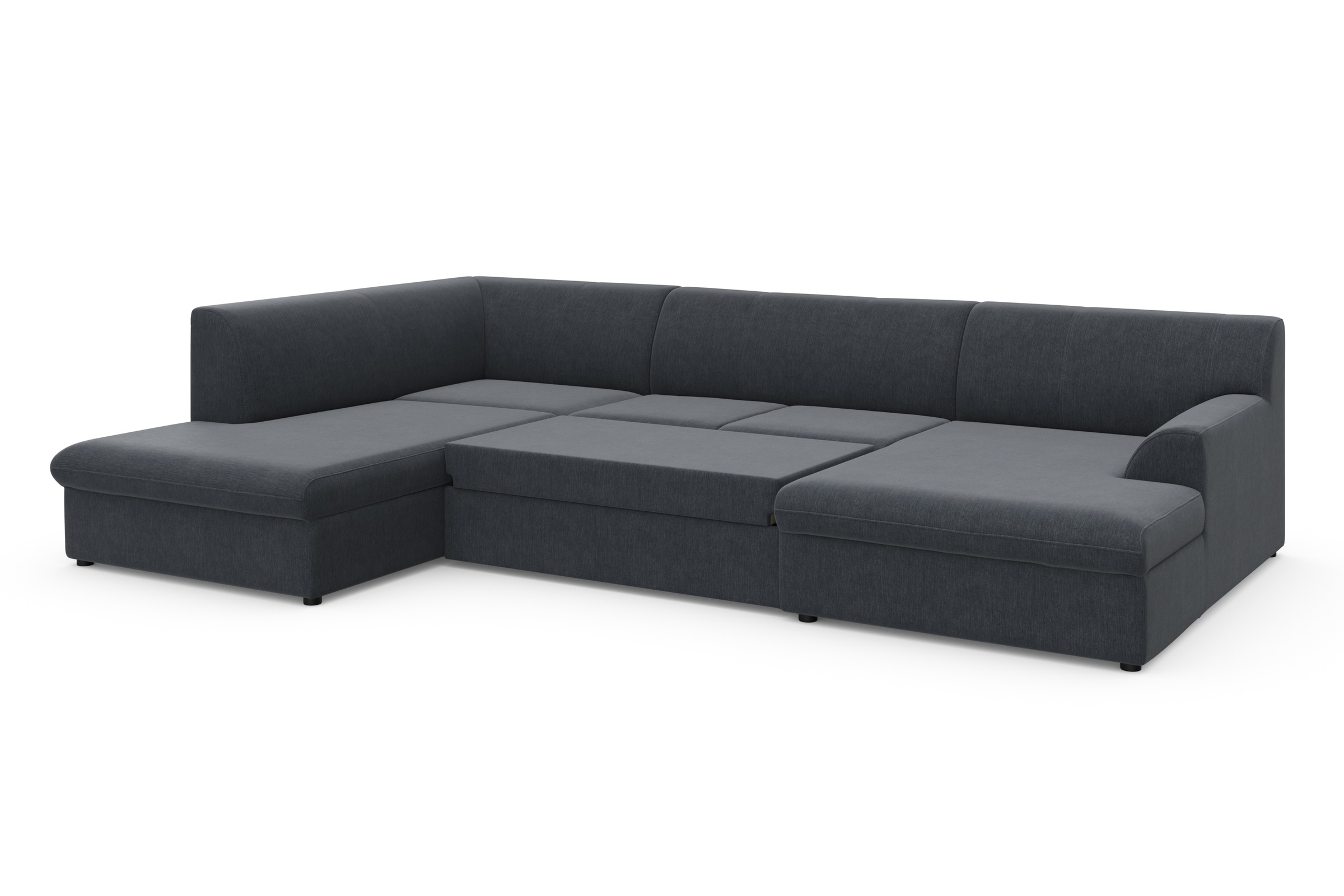 DOMO collection Wohnlandschaft »Topper, elegant und zeitlos, komfortabel, U-Form«, wahlweise mit Bettfunktion