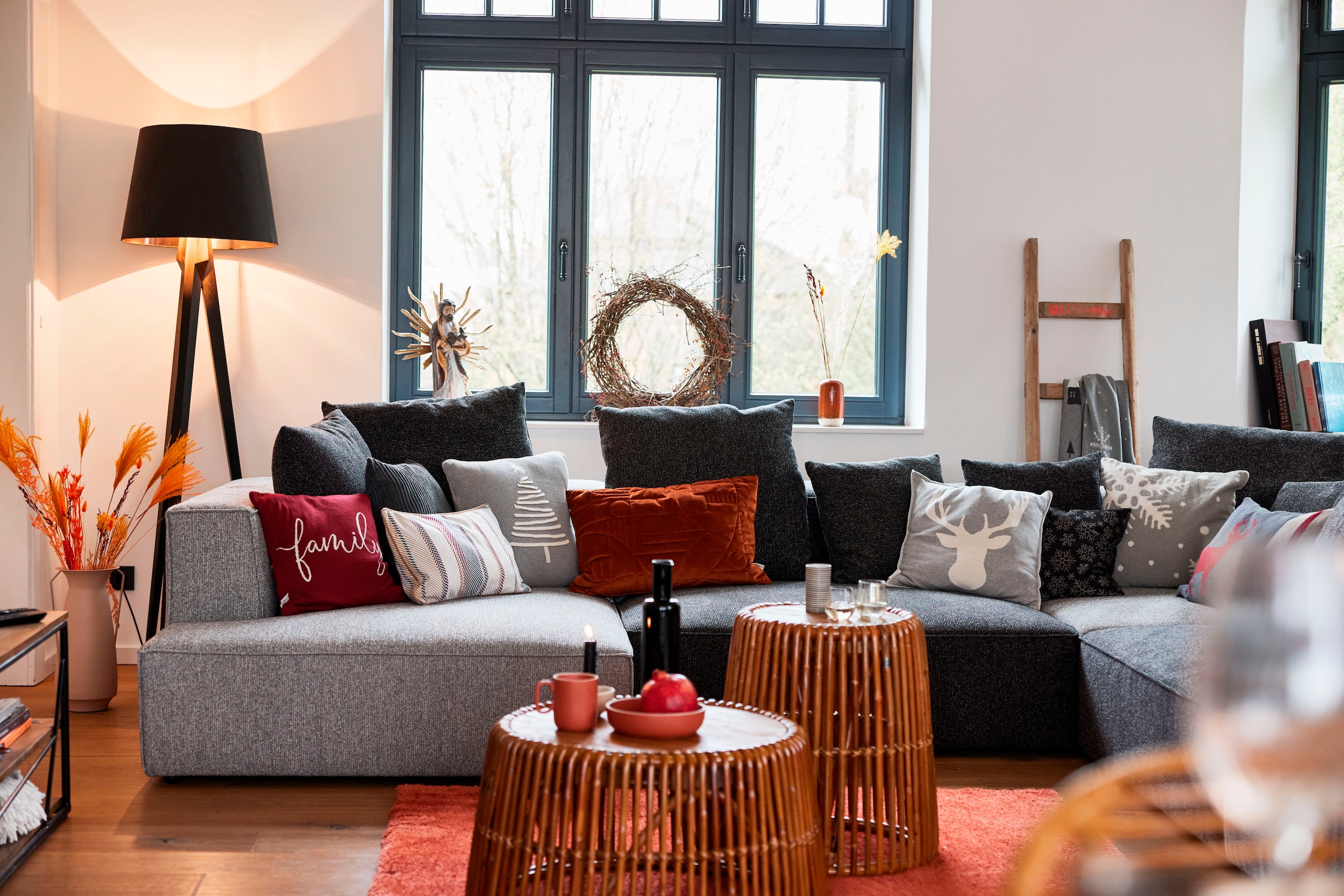 TOM TAILOR HOME Dekokissen »Family«, aus hochwertiger Baumwolle, Kissenhülle ohne Füllung, 1 Stück