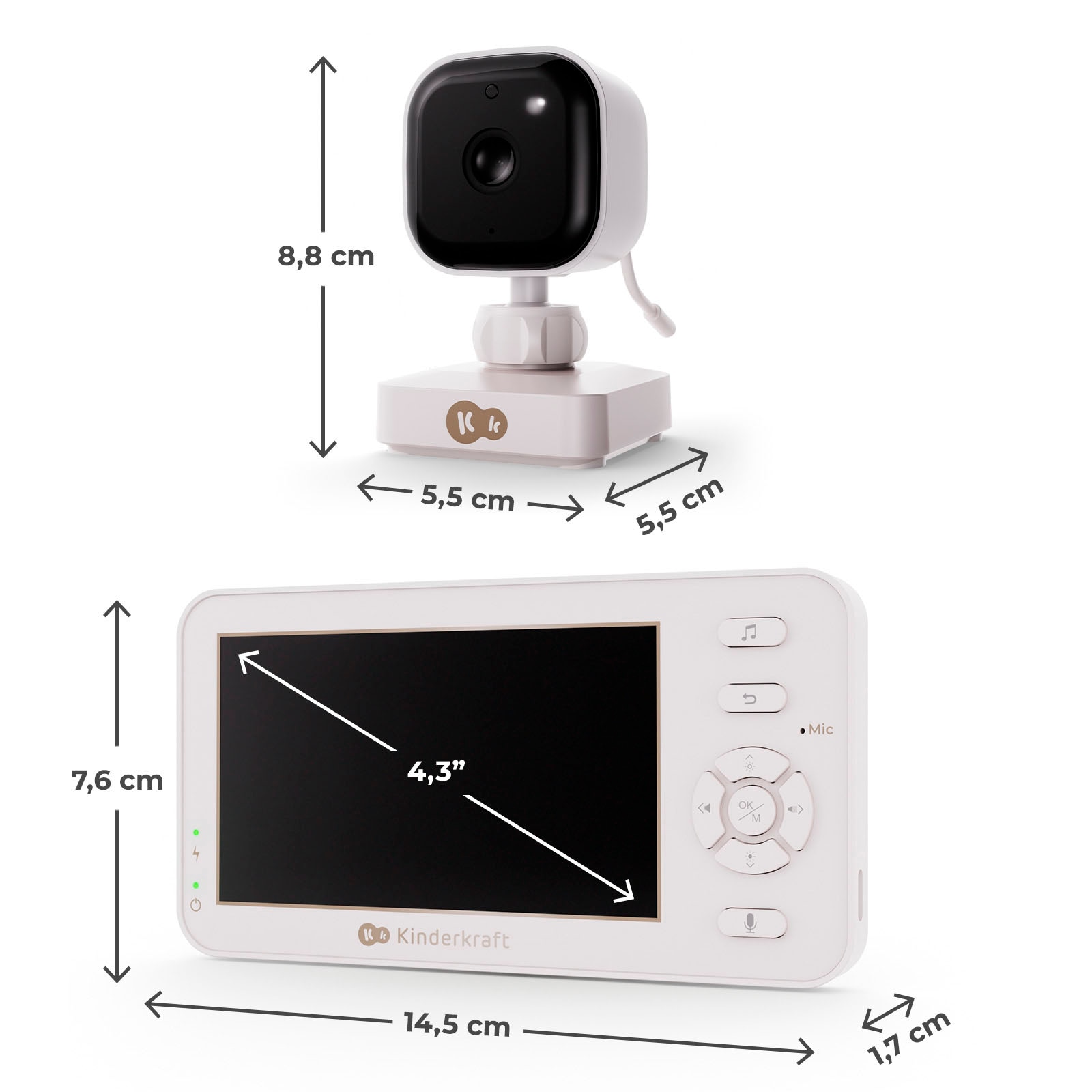 Kinderkraft Video-Babyphone »NITEEYE TRAVEL« Set, 2 tlg.