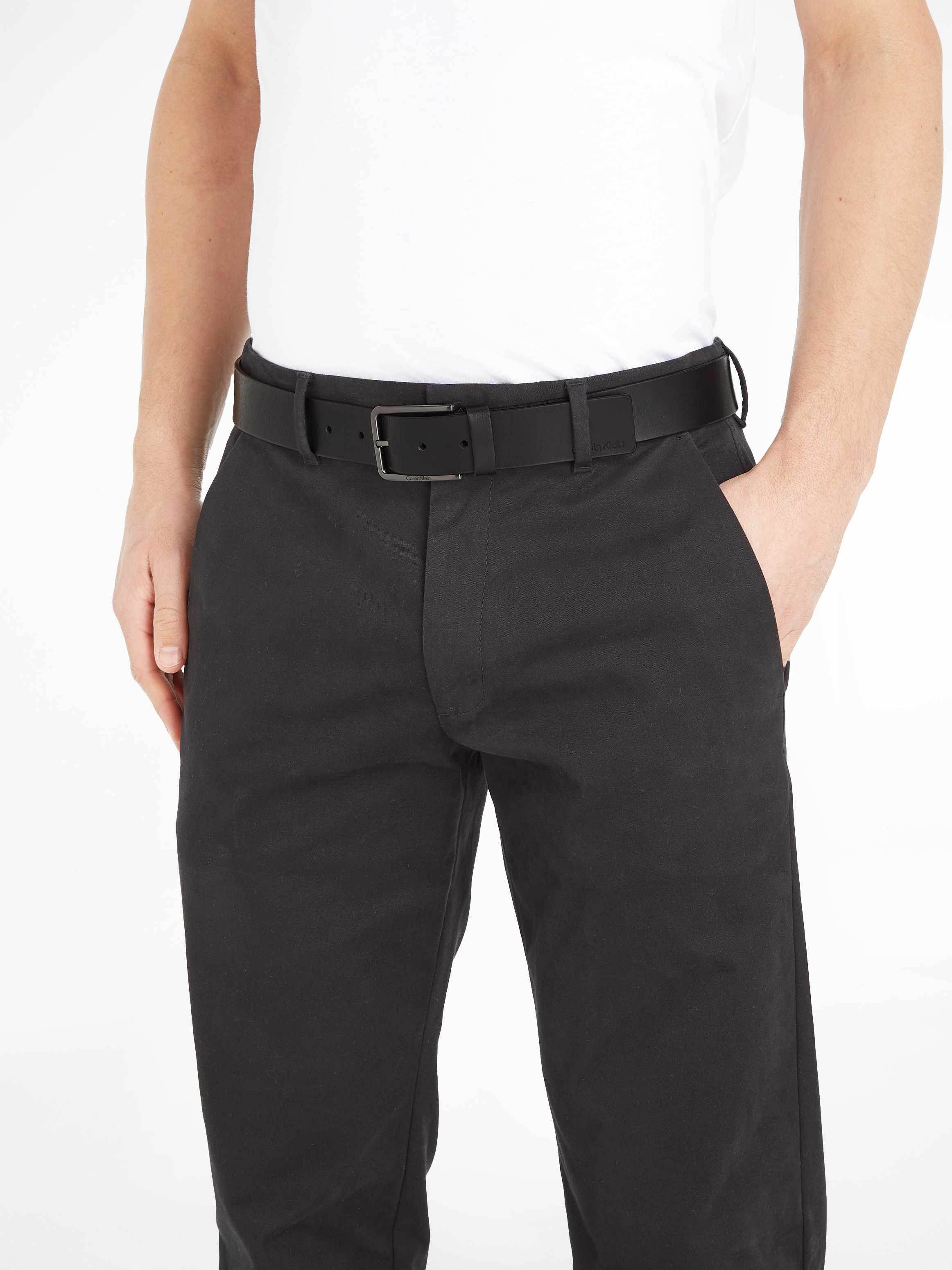 Calvin Klein Ledergürtel »WARMTH 35MM«, mit Logoprägung