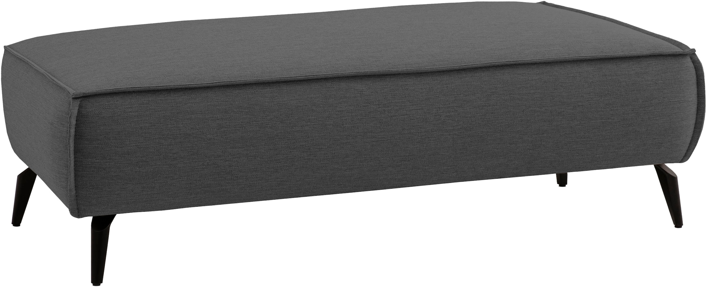 andas Hocker »TVINNU, mit Kedernaht, Cord u. Flachgewebe« zur Serie TVINNU, gemütlicher Sitzkomfort, rechteckig, schwarze Füße