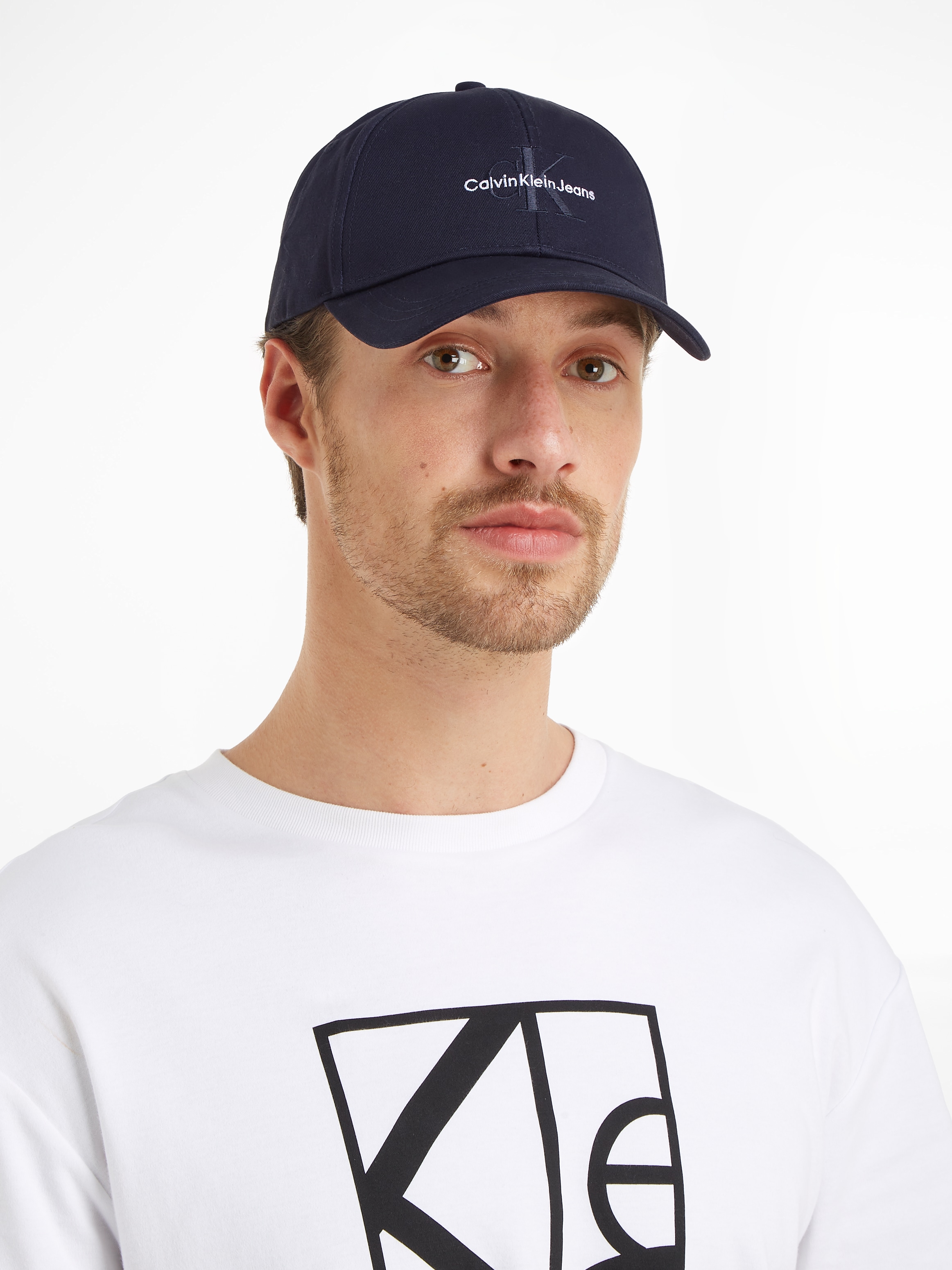 Calvin Klein Jeans Baseball Cap »MONO LOGO EMBRO CAP«, Logostickerei