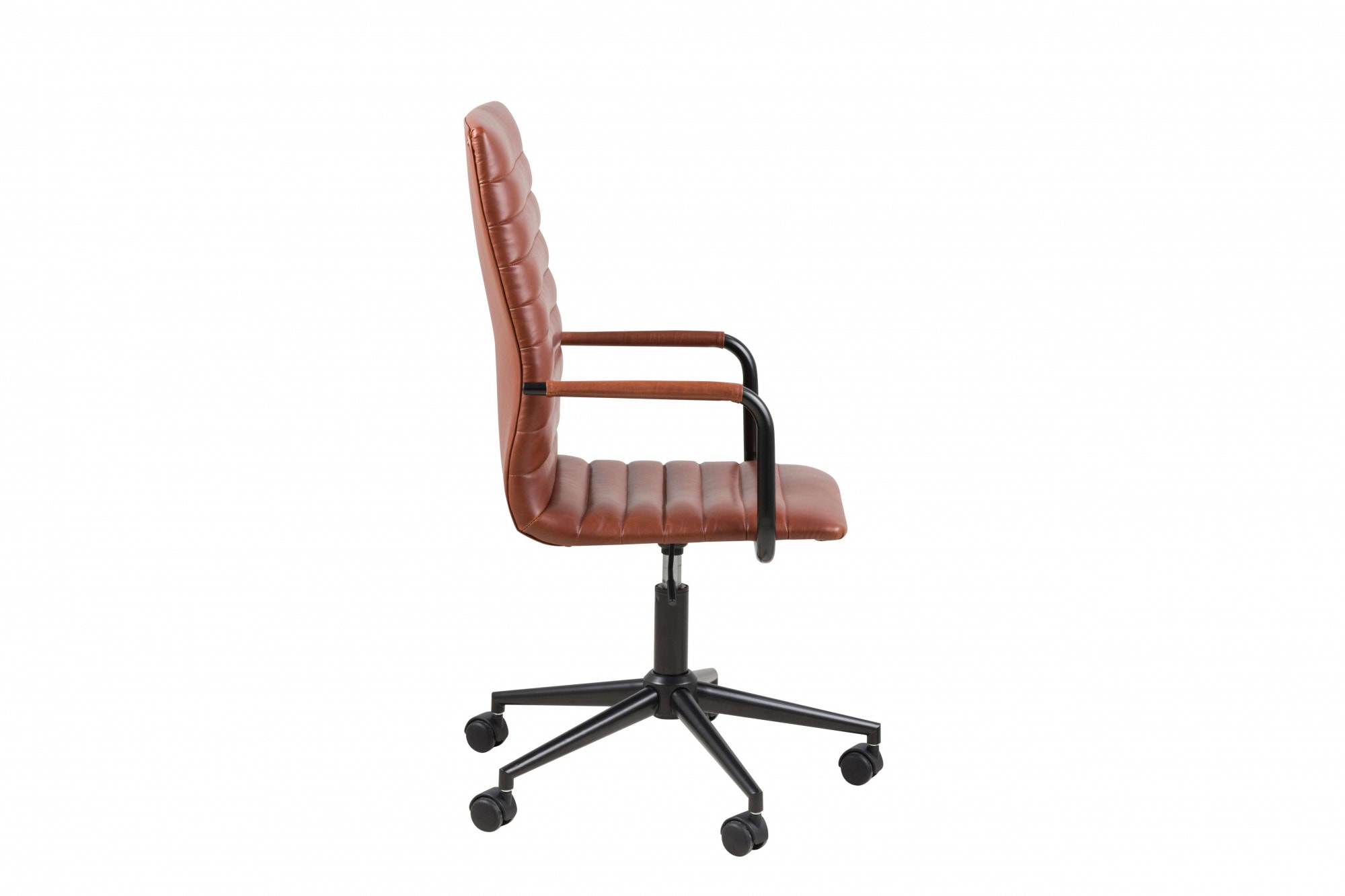 ACTONA GROUP Schreibtischstuhl »Winslow«, Kunstleder, Drehstuhl, Chefsessel, Höhenverstellbar, Armlehne, Cognac Braun