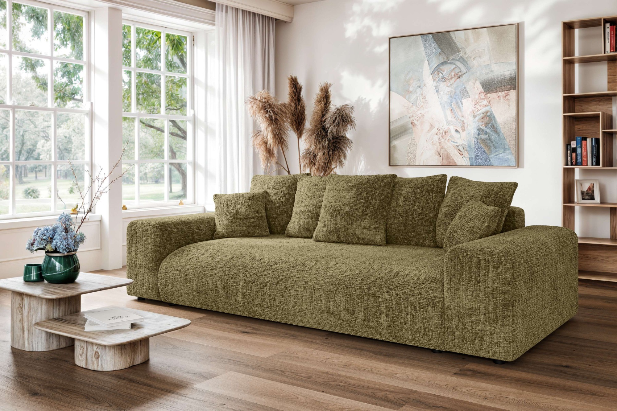 Home affaire Big-Sofa »LAKESIDE 3-Sitzer Schlafsofa mit Bettkasten, Breite günstig online kaufen