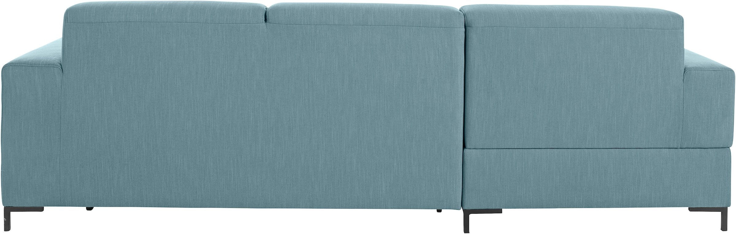 OTTO products Ecksofa »Grazzo, zeitlos und elegant, mit moderner Sitzheftung, L-Form«, hochwertige Stoffe aus recyceltem Material, Steppung im Sitzbereich