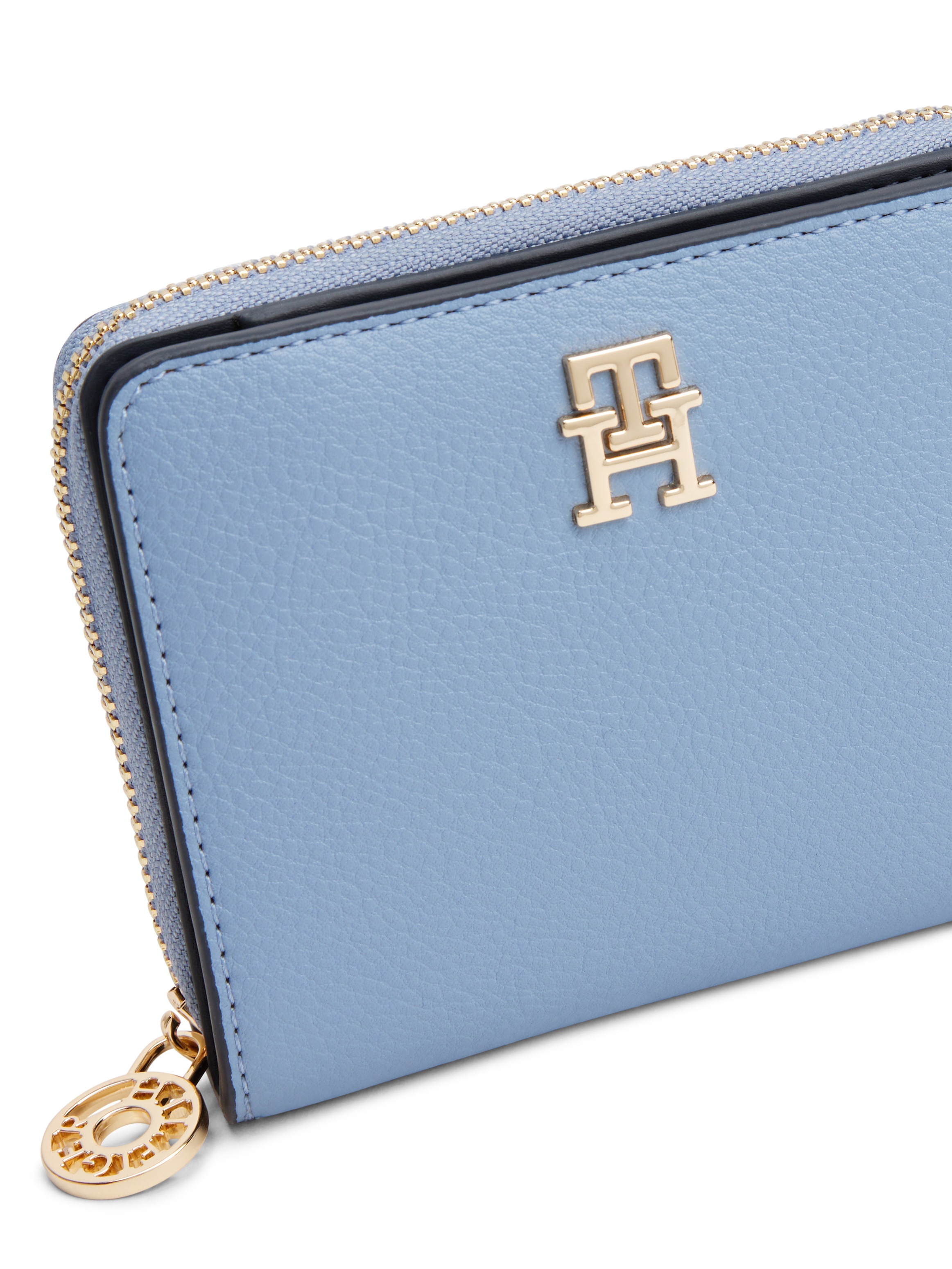 Tommy Hilfiger Geldbörse »TH DISTINCT MED ZA«, Damen Geldbeutel, Portemonnaie mit TH-Schmuckelement
