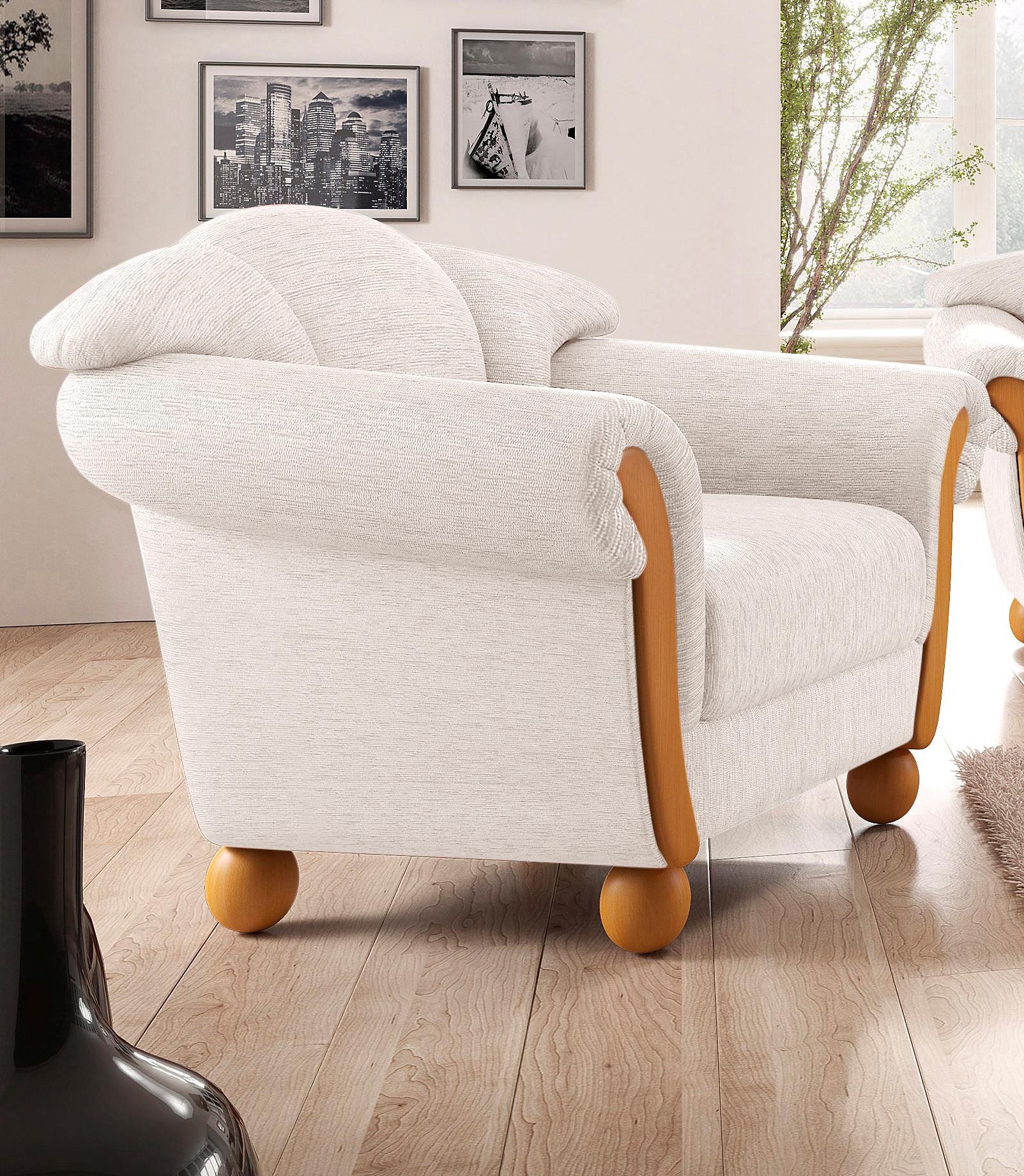 Home affaire Sessel »Milano, bequemer Loungesessel im Landhaus-Stil« günstig online kaufen