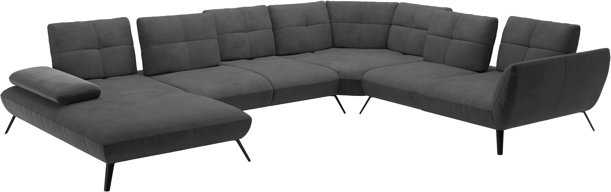 Places of Style Wohnlandschaft »Mikado U-Form«, inkl. Sitztiefenverstellung und Armteilverstellung
