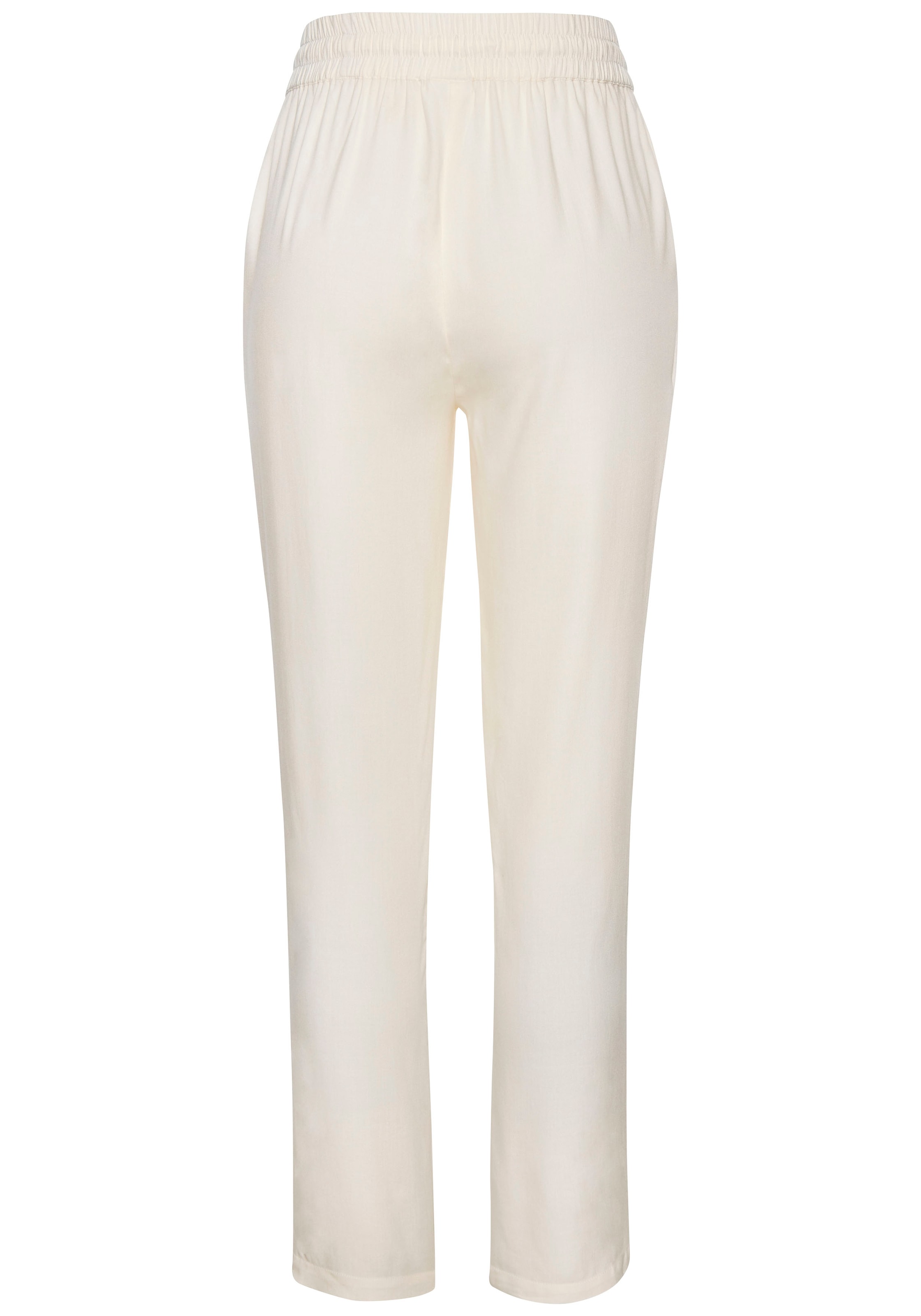 LASCANA Schlupfhose, aus gewebter Viskose, schmaler Schnitt, Sommerhose, Business-Look