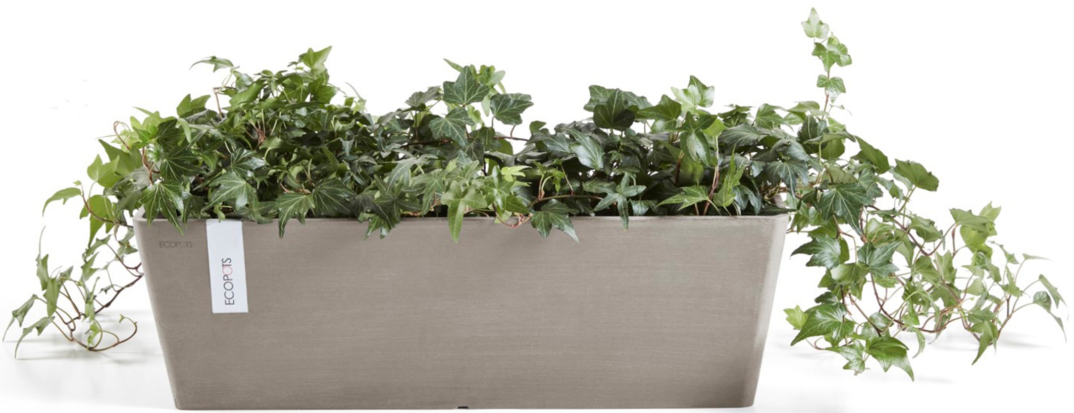 ECOPOTS Balkonkasten »Bruges 55 + Wassersystem Taupe«, für den Außenbereich: frostsicher, bruchsicher und lichtbeständig