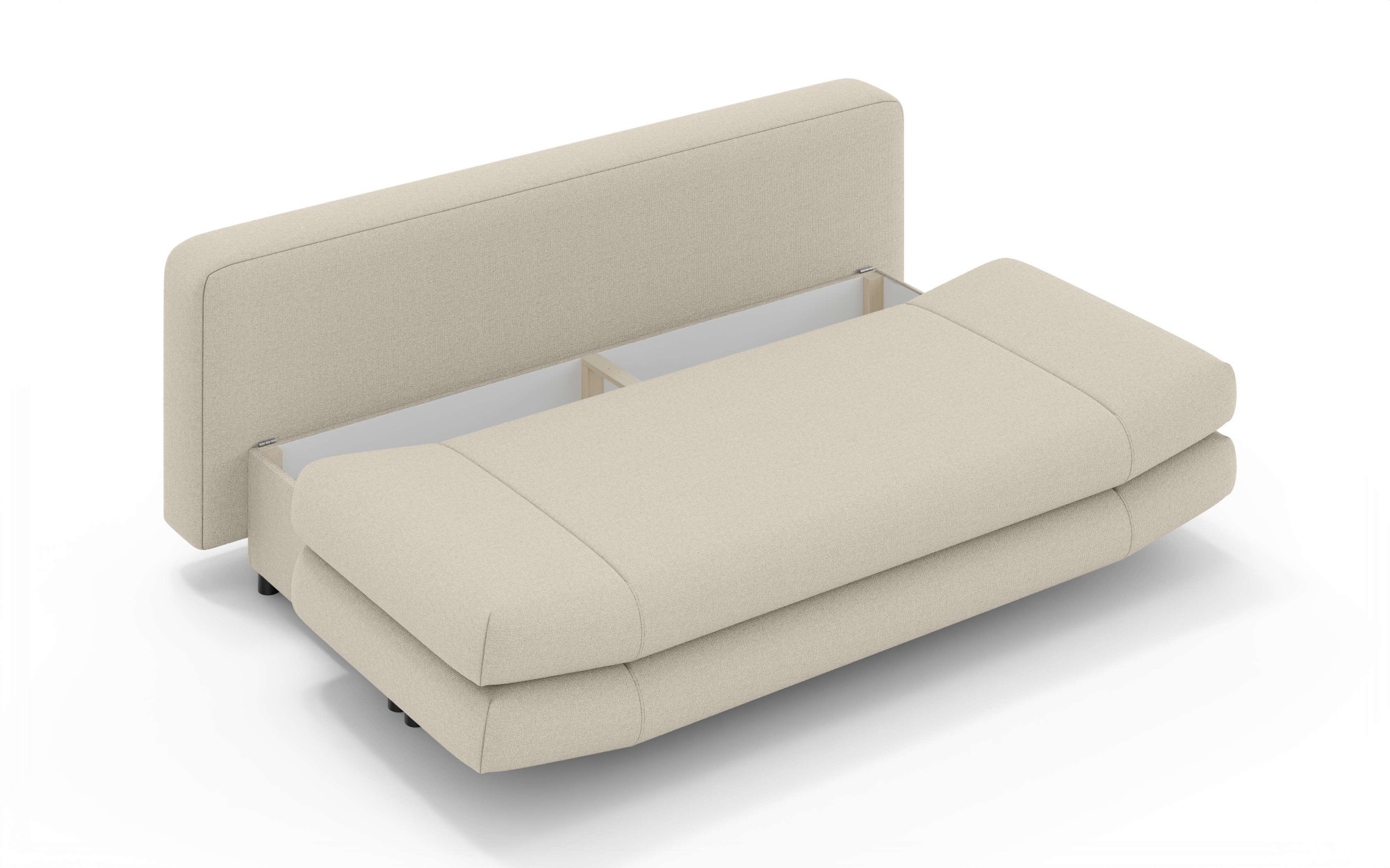 Home affaire 3-Sitzer »LENNARA Schlafsofa mit Bettkasten, Maße B/T/H: 209/96/86 cm«, Sofa mit Wellenunterfederung, hoher Sitzkomfort
