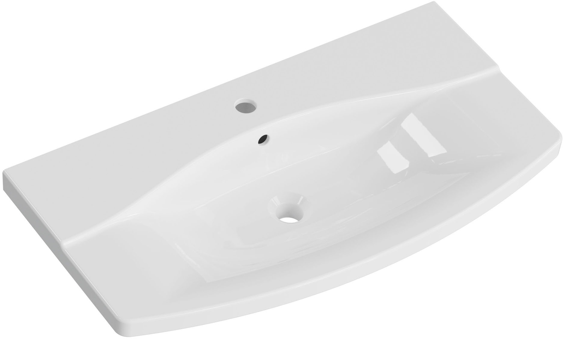 Saphir Badmöbel-Set »Serie 4010 2-teilig Keramik-Waschtisch mit LED-Spiegelschrank«, (Set), Badezimmer Set 84 cm breit, inkl. Türdämpfer, 3 Türen, 2 Schubladen