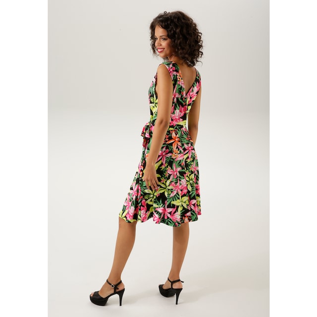 Aniston CASUAL Sommerkleid, mit farbenfrohem, großflächigem Blumendruck -  jedes Teil ein Unikat online kaufen