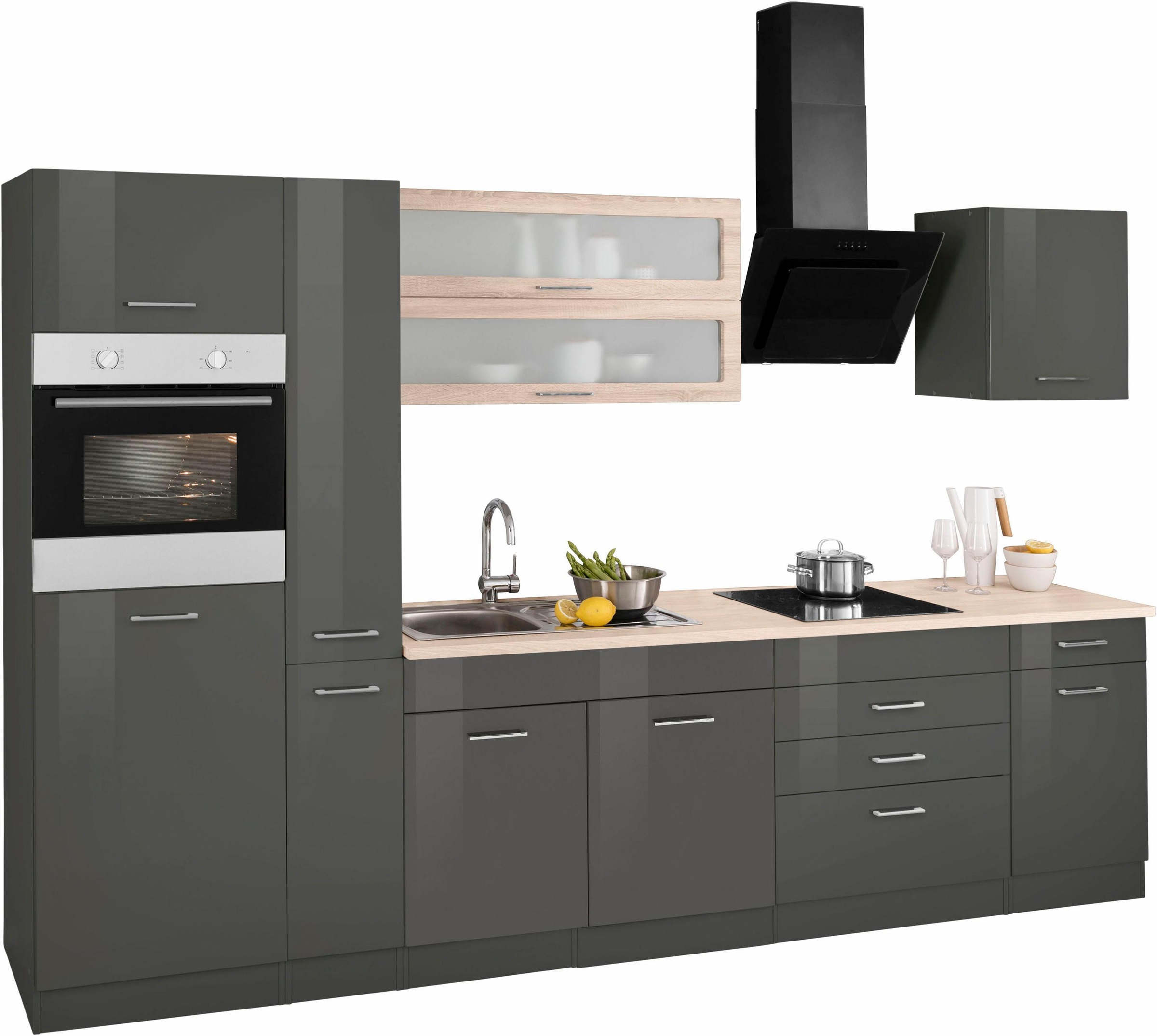 KOCHSTATION Küchenzeile »KS-Utah«, mit E-Geräten, Breite 320 cm günstig online kaufen