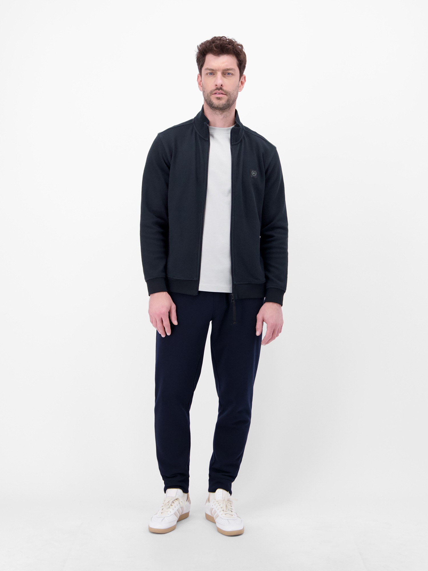 LERROS Sweatjacke »LERROS Sweatjacke aus flexiblem Baumwollmischgewebe«