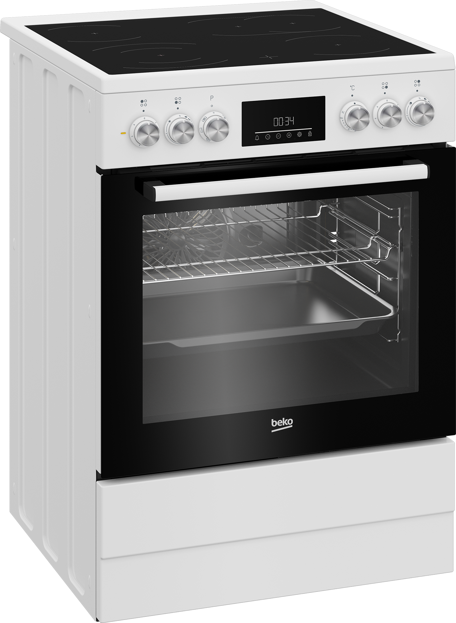 BEKO Elektro-Standherd »FBM67320XS« mit Teleskopauszug nachrüstbar