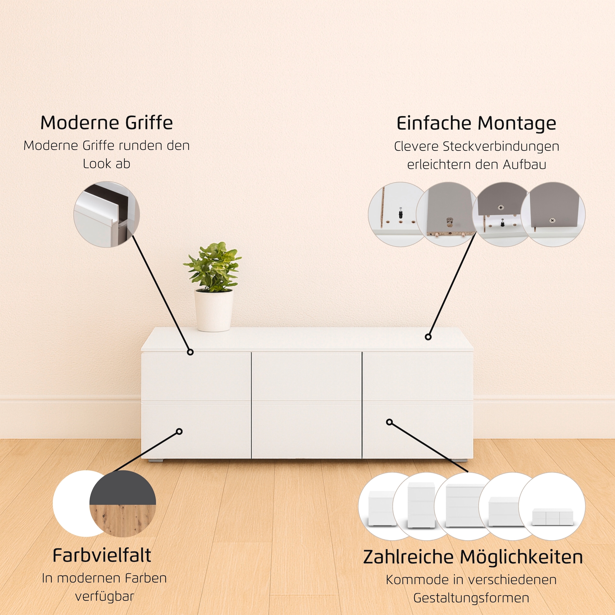 rauch TV-Board »Joel« Breite 80 oder 120 cm, 