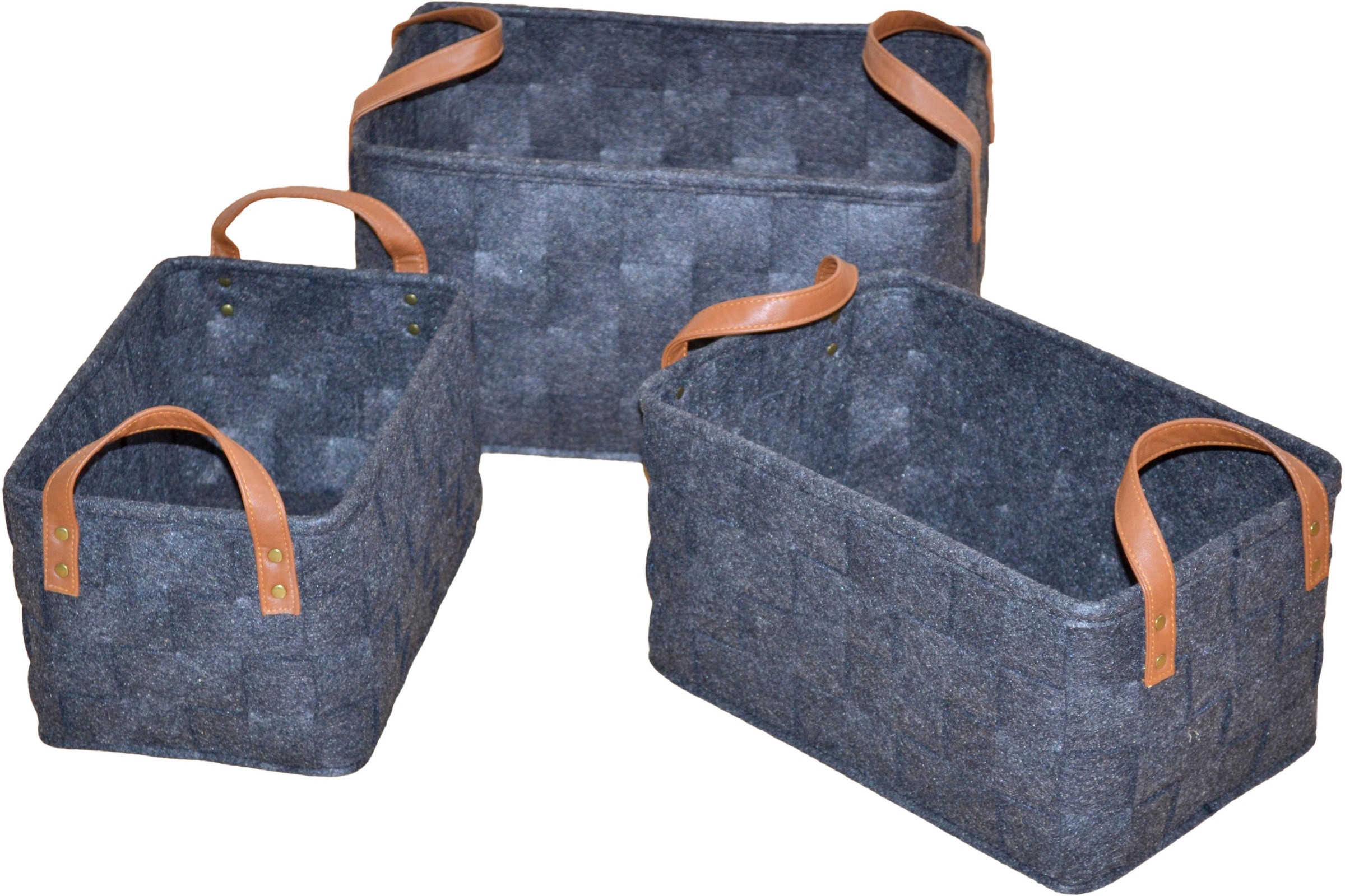 HOFMANN LIVING AND MORE Organizer in Filzoptik, mit Tragegriffen aus Kunstleder