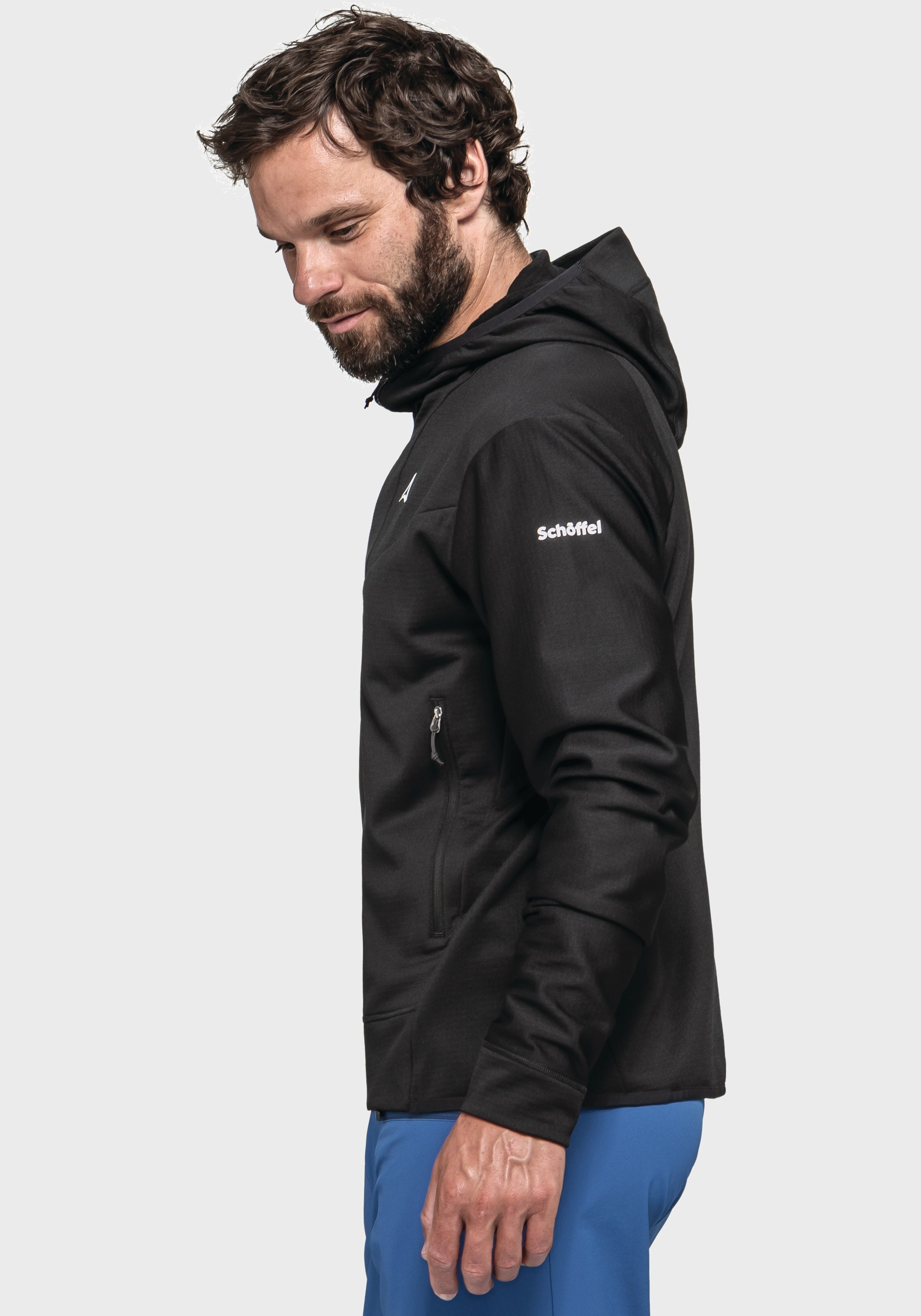 Schöffel Fleecejacke »Mountain Fleece Hoody Style Blaueis MNS« mit Kapuze