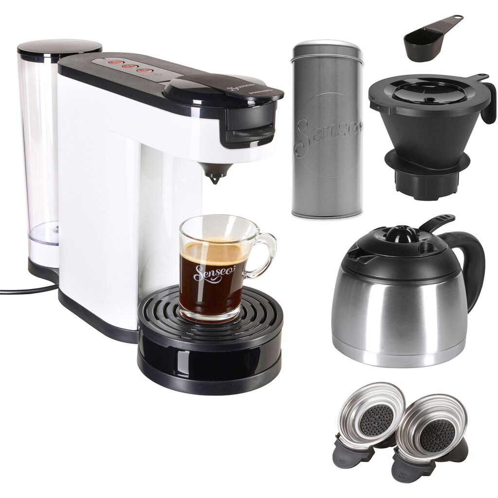 Philips Senseo Kaffeepadmaschine »Switch HD6592/00«, 1 l Kaffeekanne, Papierfilter, mit Kaffeepaddose im Wert von 9,90 € UVP